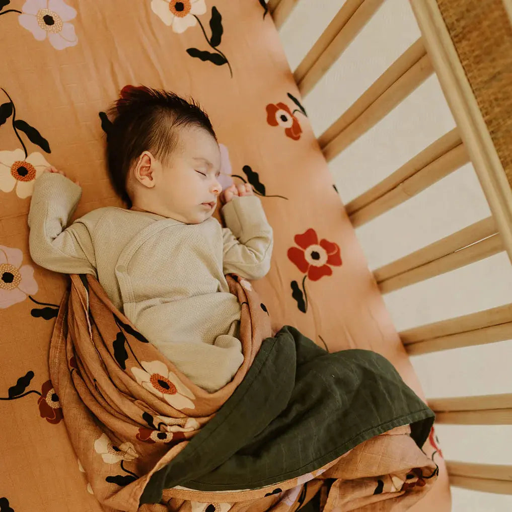 SNUG AS A BUB + CO Daisy Cot Sheet