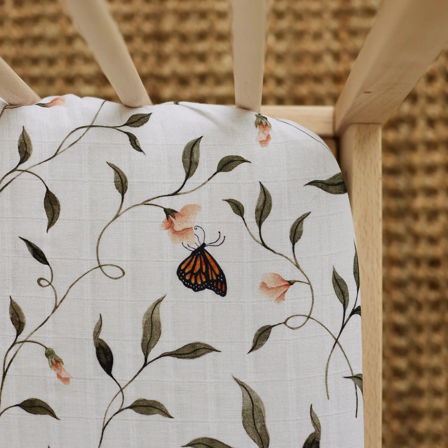 SNUG AS A BUB + CO Fly Away, Butterfly Cot Sheet