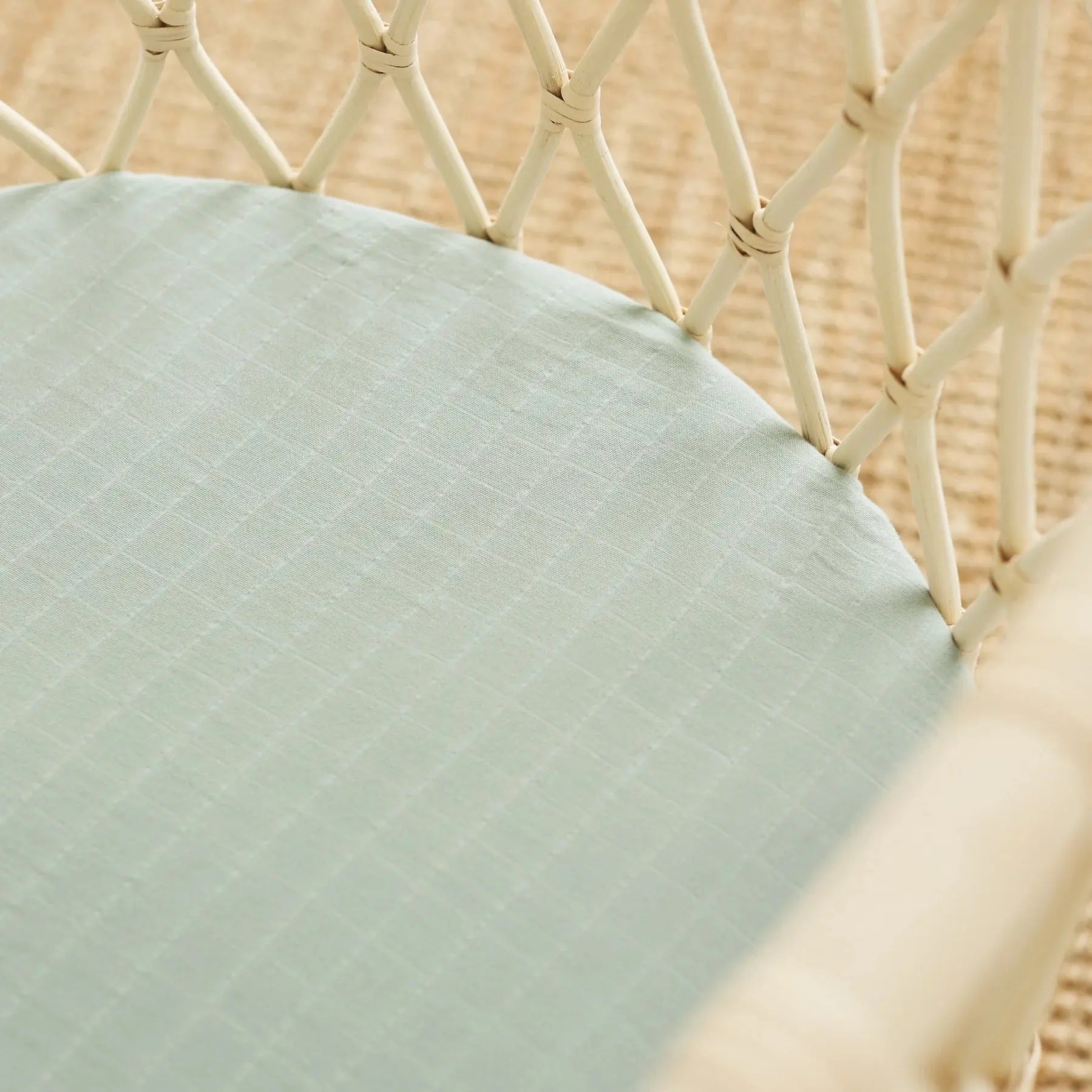 SNUG AS A BUB + CO Moss Bassinet Sheet