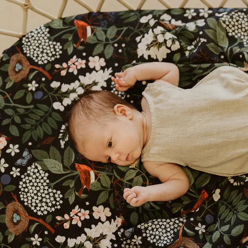 SNUG AS A BUB + CO Night Garden Bassinet Sheet