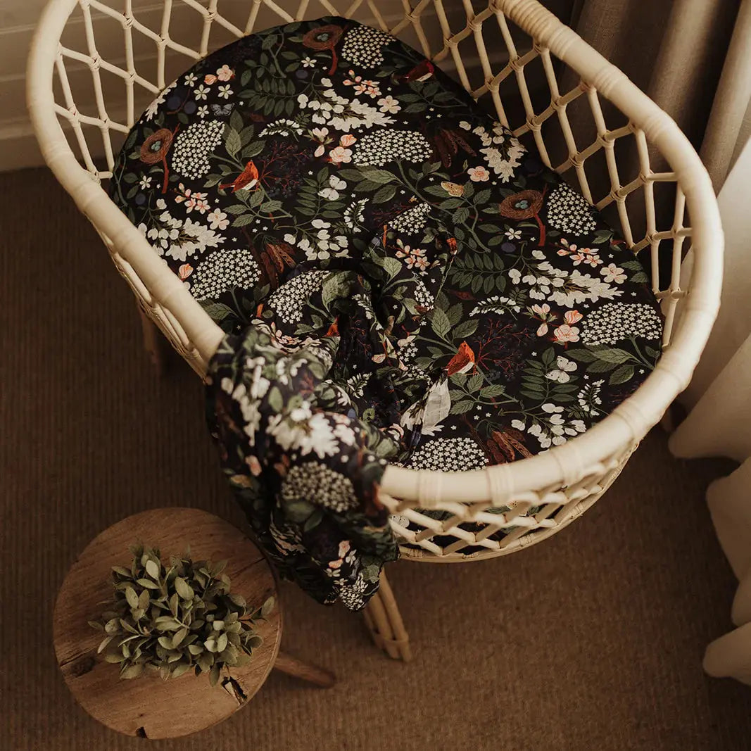 SNUG AS A BUB + CO Night Garden Bassinet Sheet