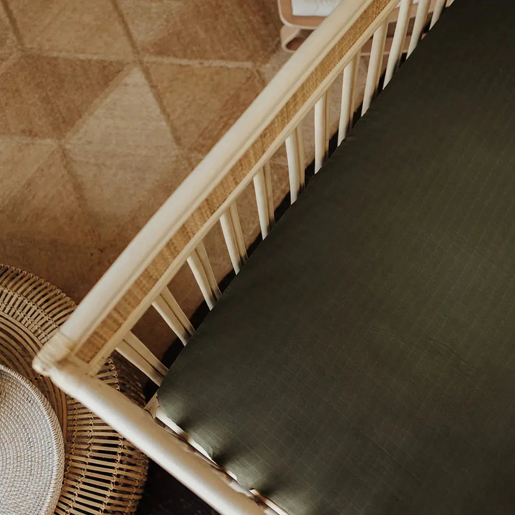 SNUG AS A BUB + CO Olive Cot Sheet