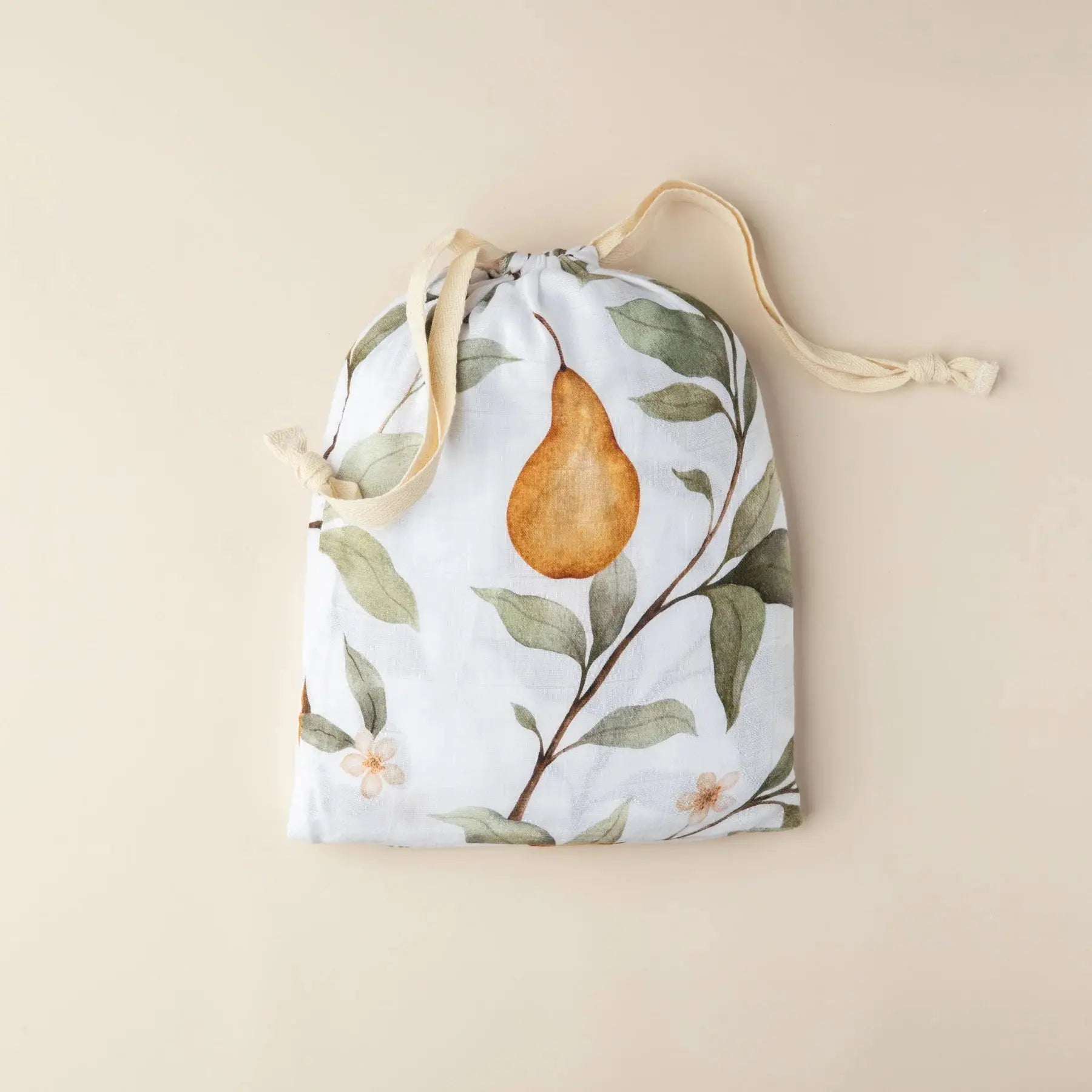 SNUG AS A BUB + CO Whimsical Pear Bassinet Sheet