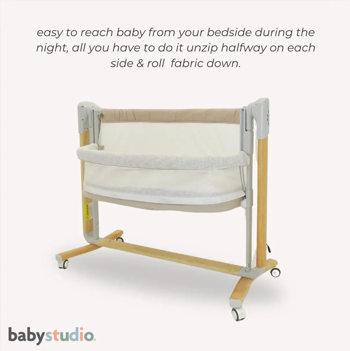 BabyStudio RockabyeV2 - The Soothing Bassinet (Mattress Included)  