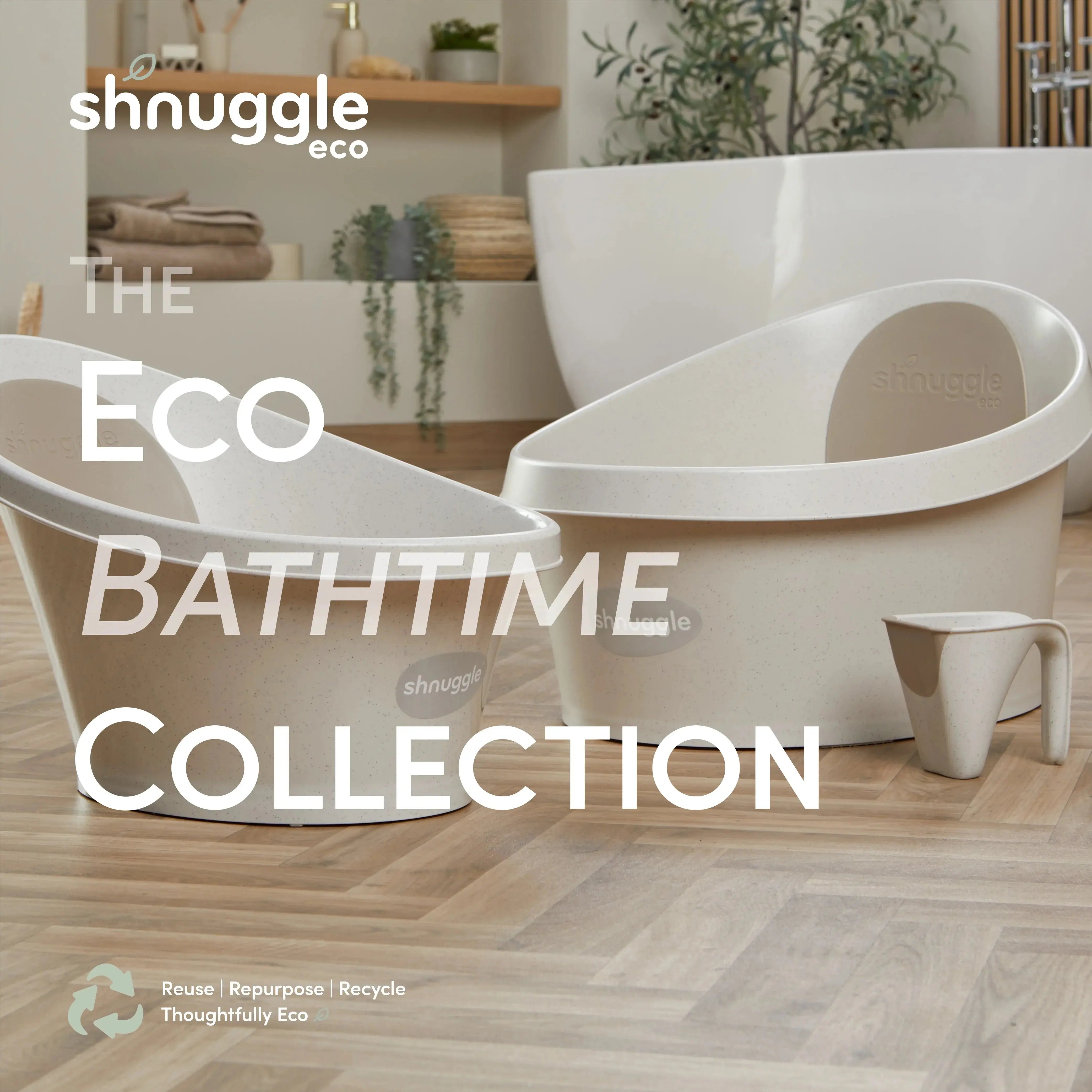 Shnuggle Eco Toddler Bath | Recycled Materials | Bigger Bath for Toddlers
