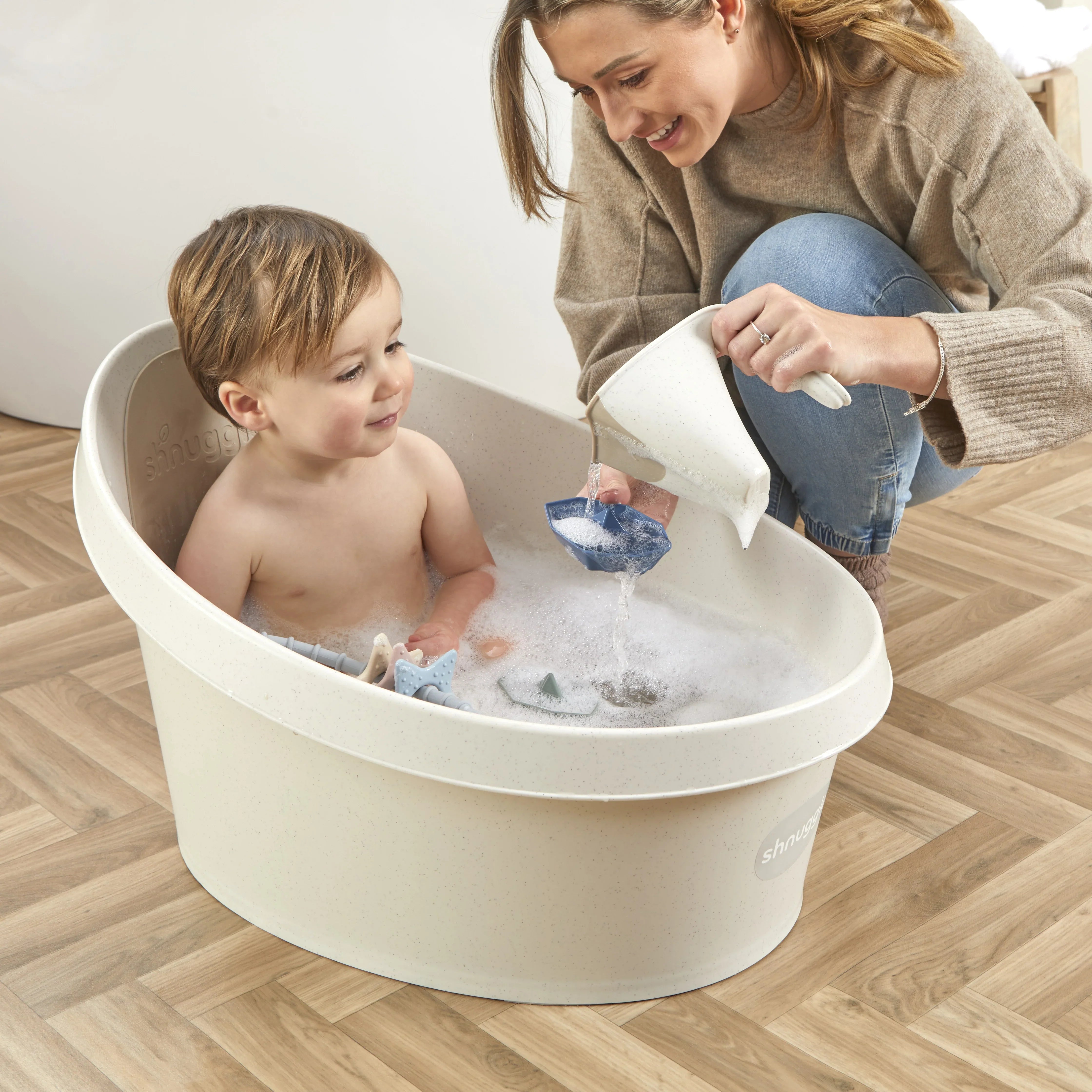 Shnuggle Eco Toddler Bath | Recycled Materials | Bigger Bath for Toddlers