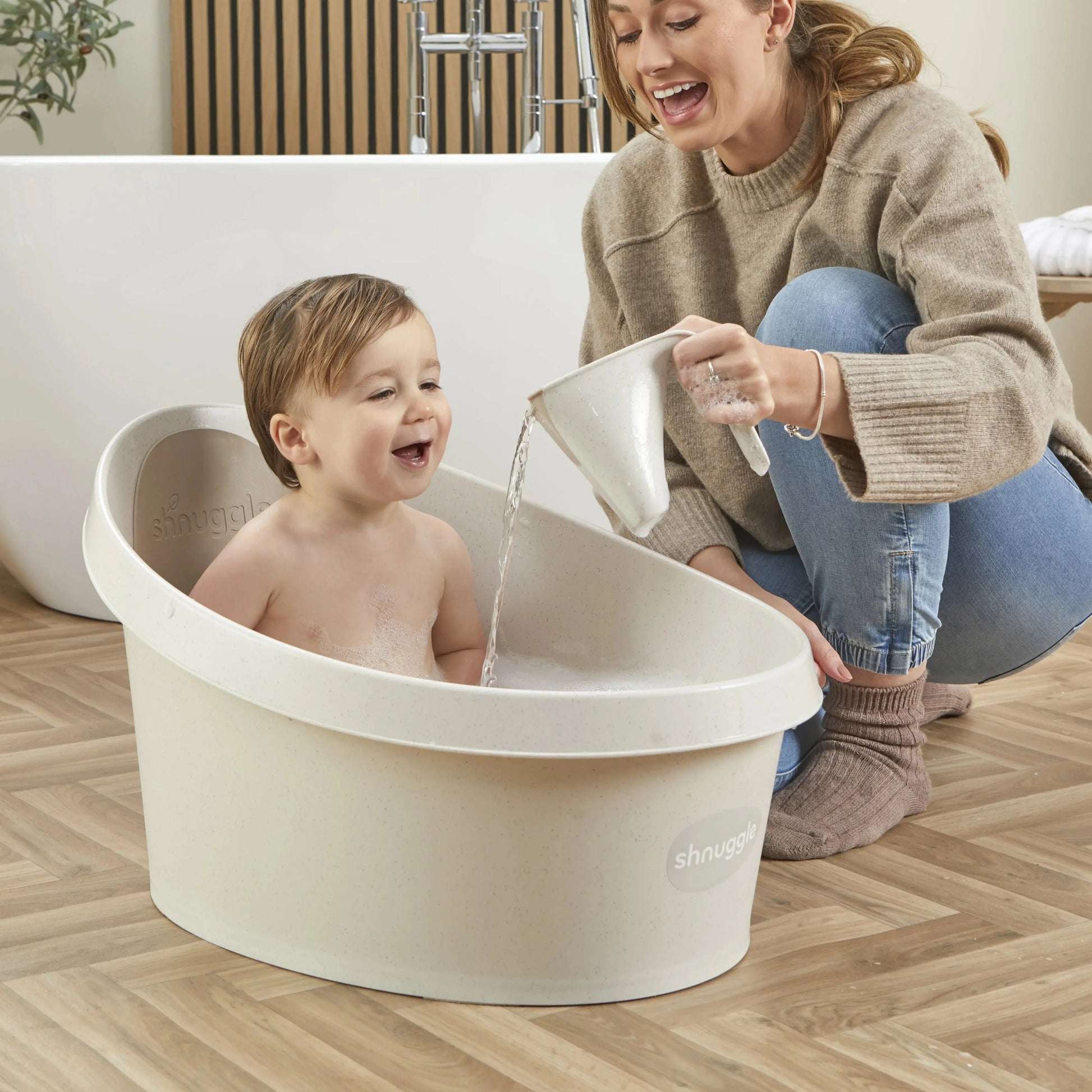 Shnuggle Eco Toddler Bath | Recycled Materials | Bigger Bath for Toddlers