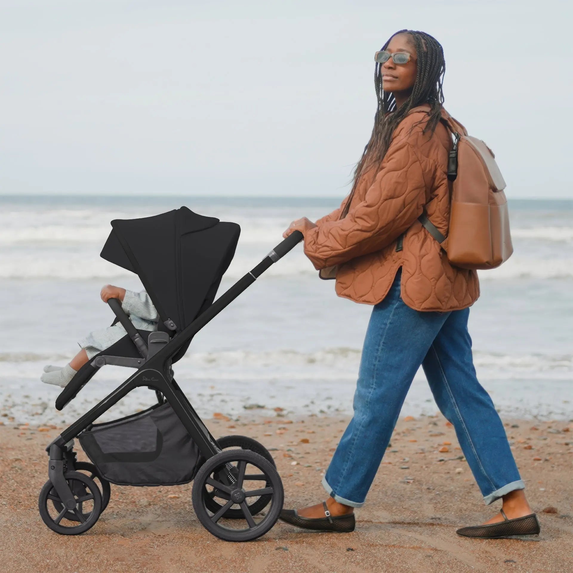 Silver Cross Cove 2 Onyx — reversible bamboo carrycot mattress detail