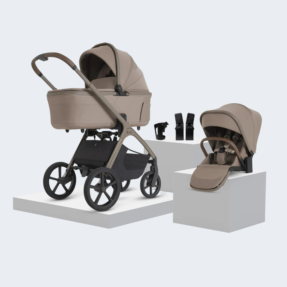 Silver Cross Cove 2 seat unit with enhanced padding and adjustable calf support
