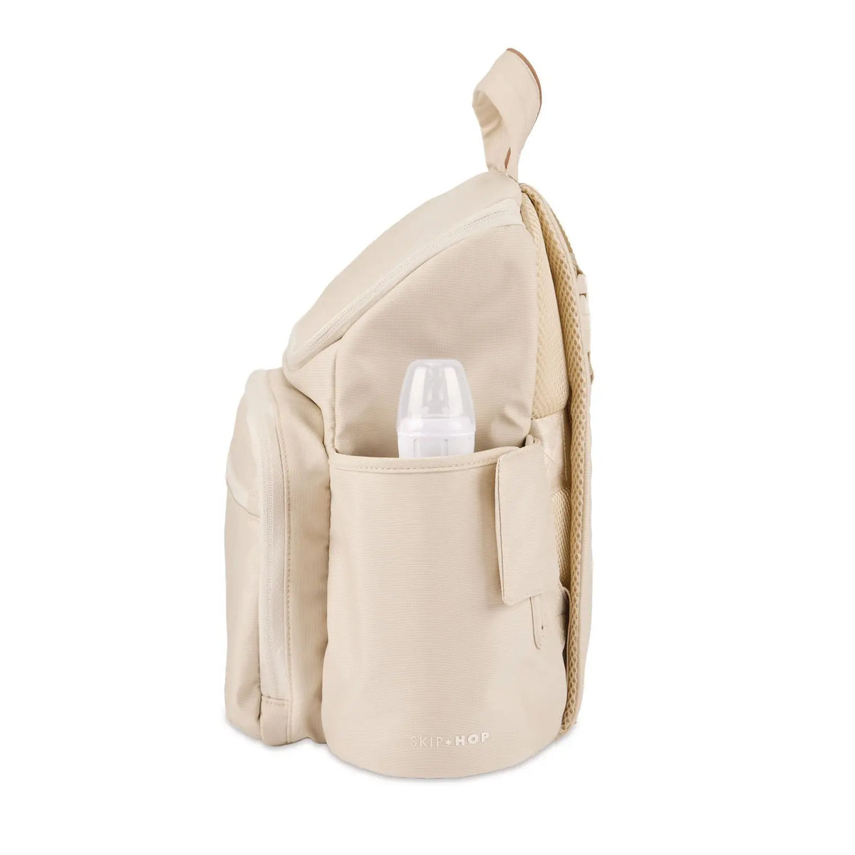 Skip Hop Forma Next nappy backpack Oat, padded mesh back and luggage sleeve