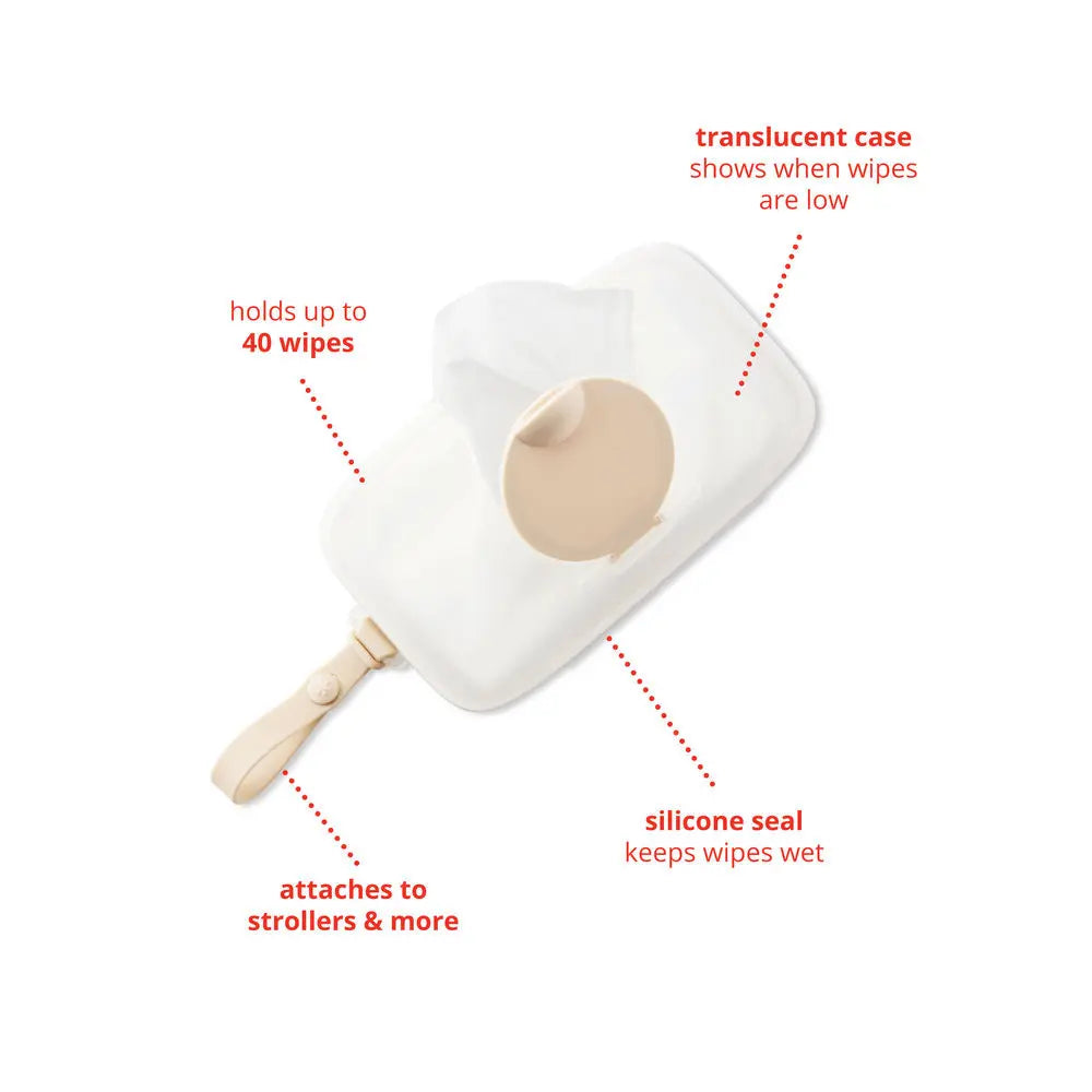Skip Hop Grab & Go Snug Seal Wipes Case - Oat