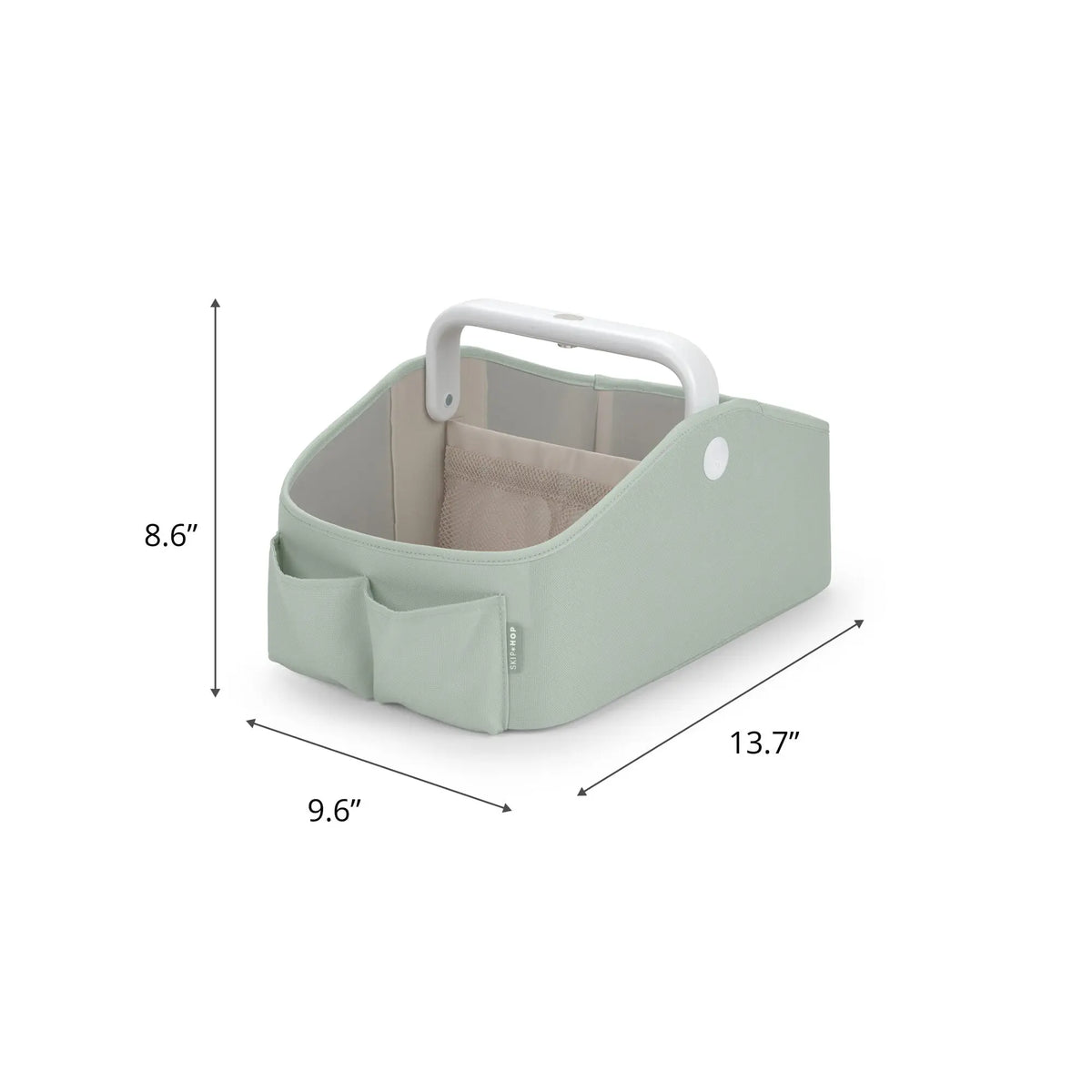 Skip Hop Light Up Nappy Caddy Sage with light on