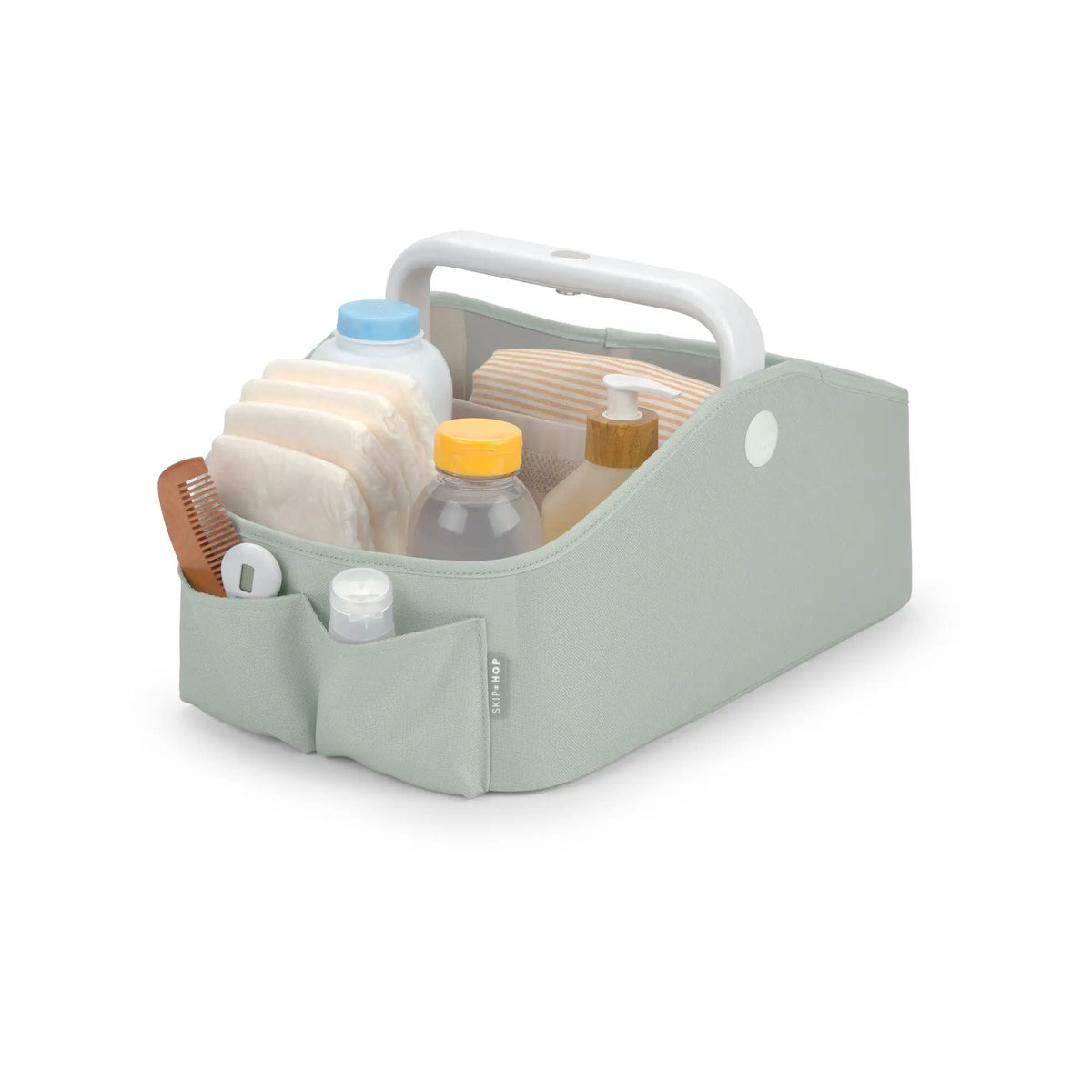 Skip Hop Light Up Nappy Caddy Sage pockets