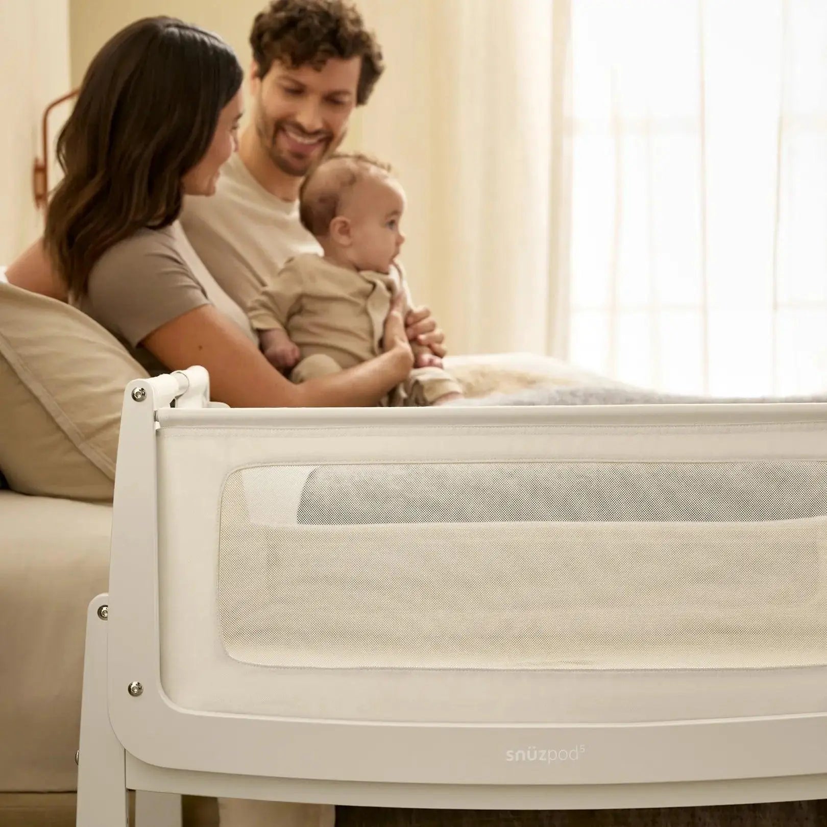 SnuzPod5 Bedside Bassinet - Cashmere
