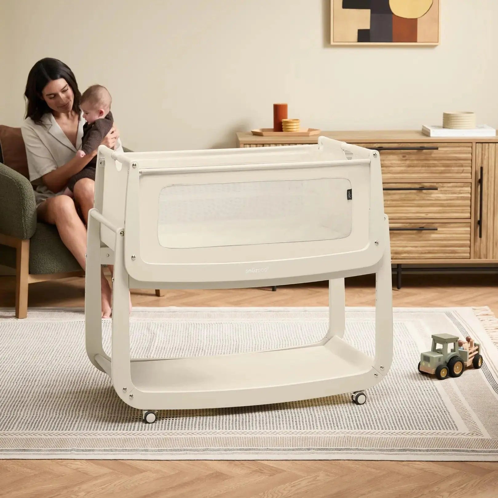 SnuzPod5 Bedside Bassinet - Cashmere