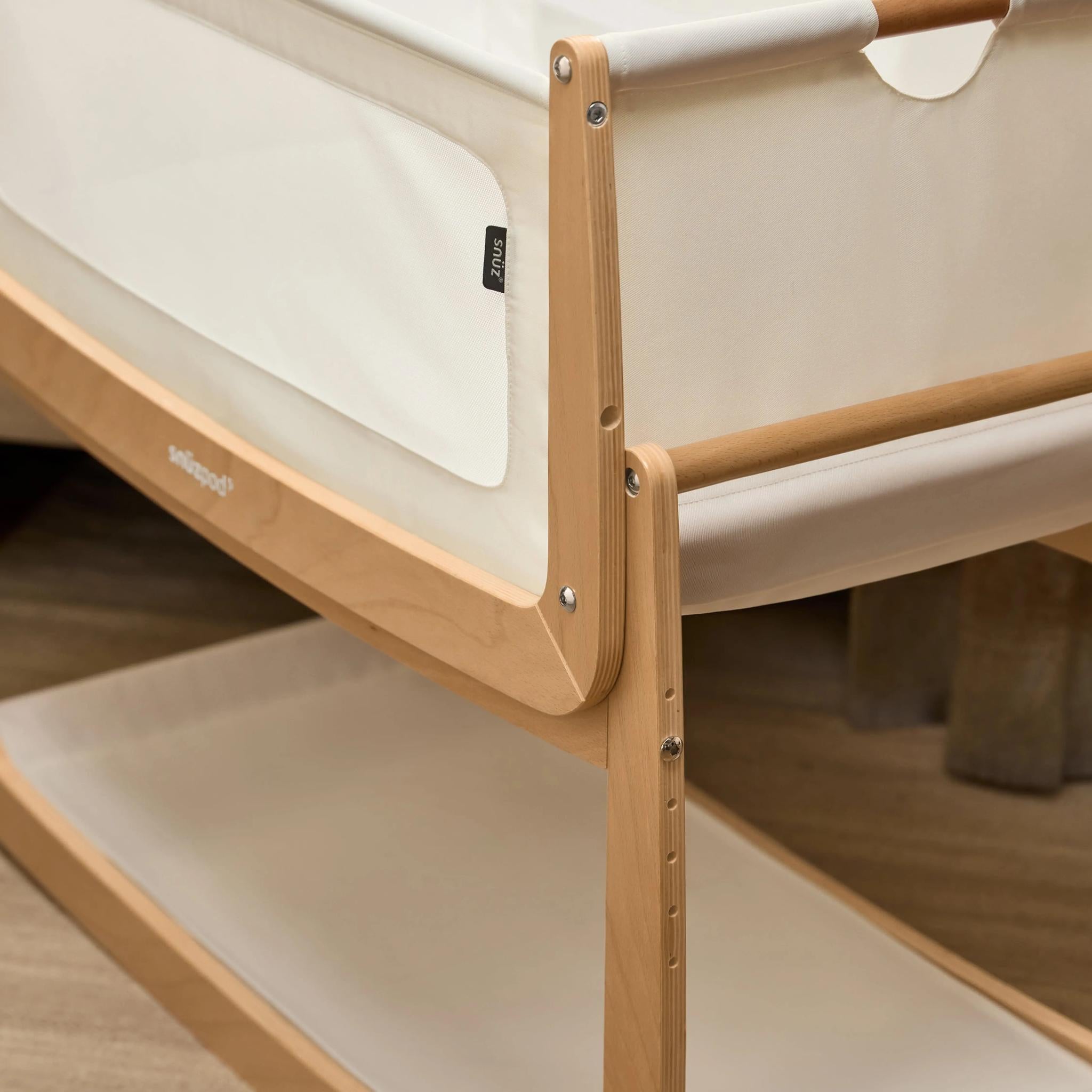 SnuzPod5 Bedside Bassinet - Natural