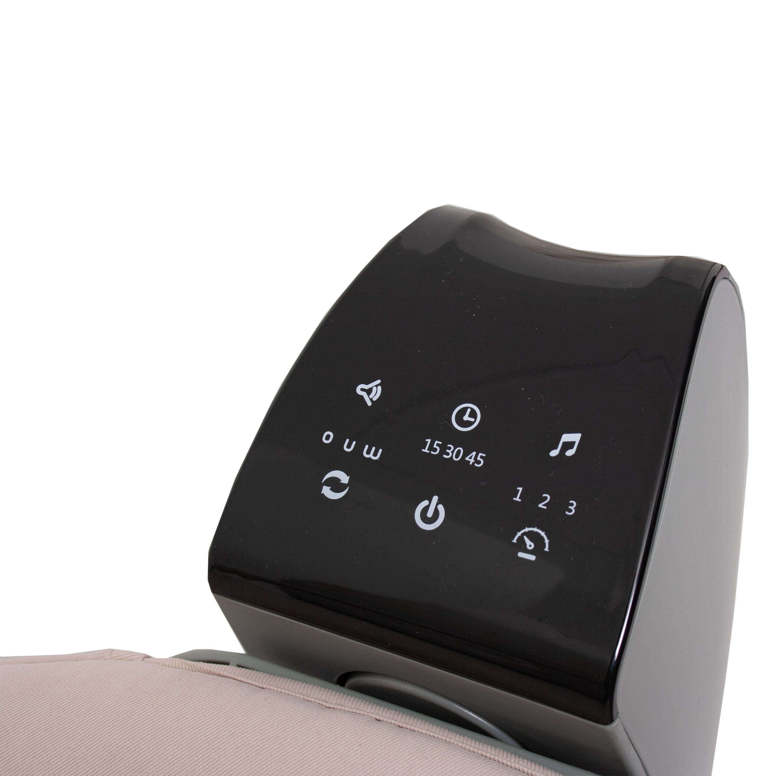 Love N Care Soothe N Swing control panel with swing pattern, speed and sound settings