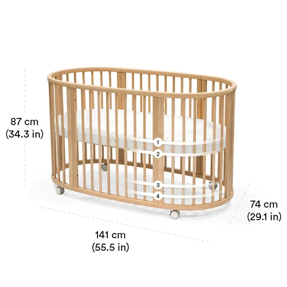 stokke v2 dimensions Stokke Sleepi Bed V3 + Mattress