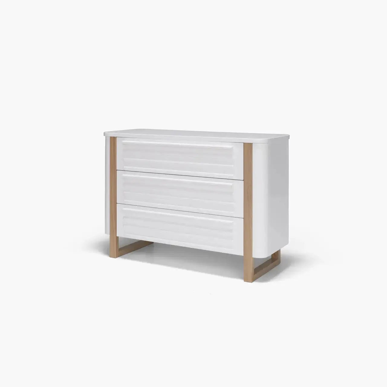 Tasman Eco Pisa Cot Package - White and Sandstone