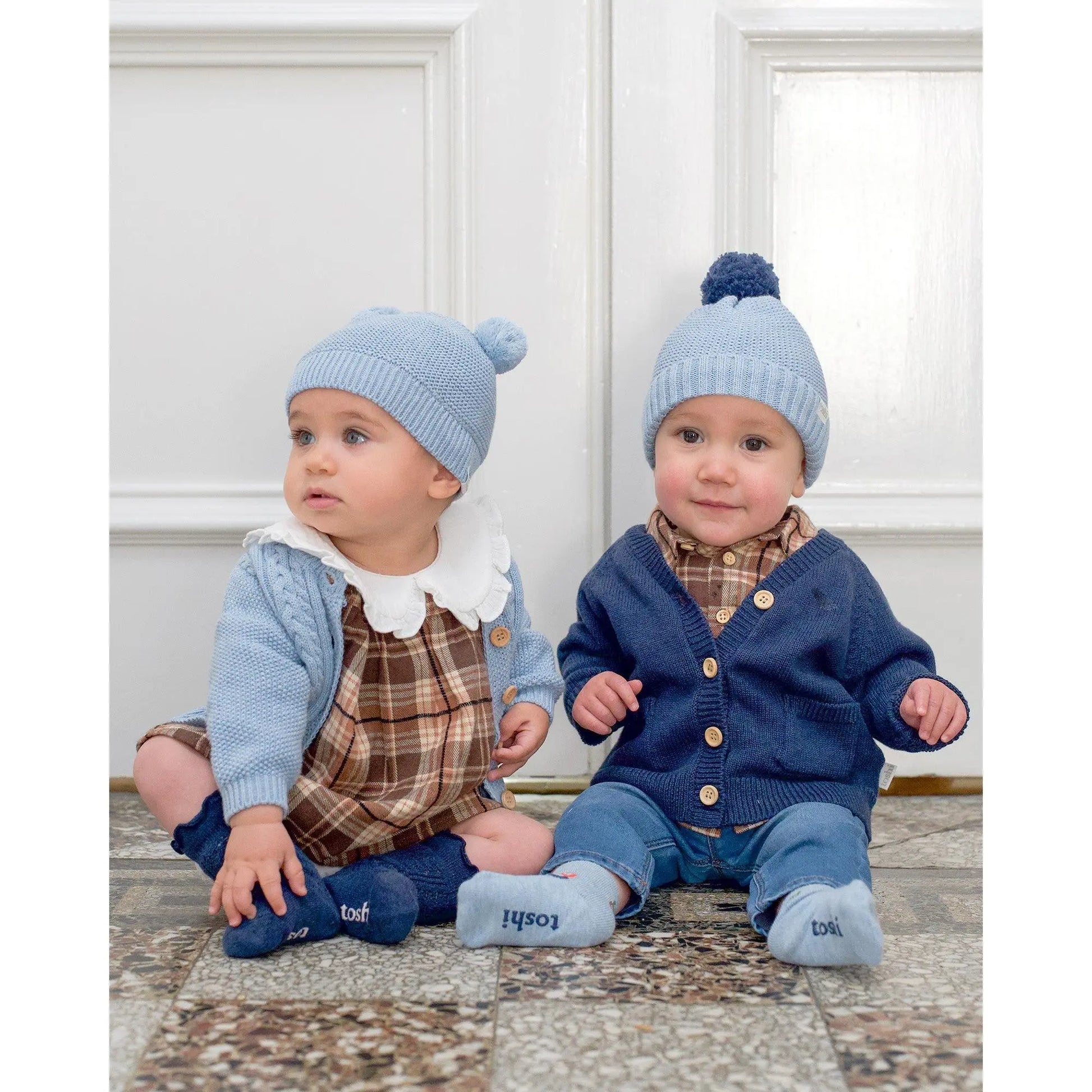 Organic Beanie Snowy Bluebell