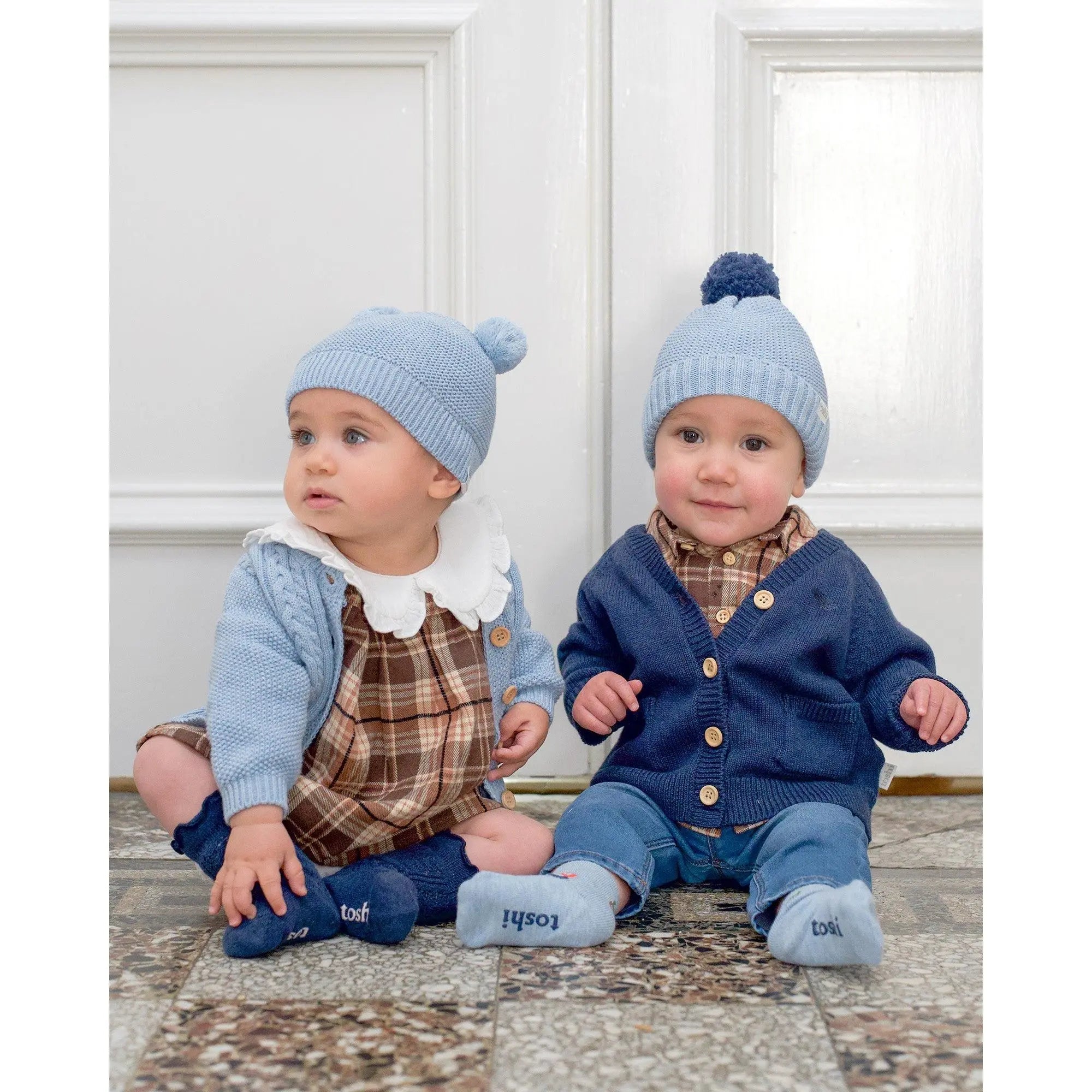 Organic Beanie Snowy Bluebell
