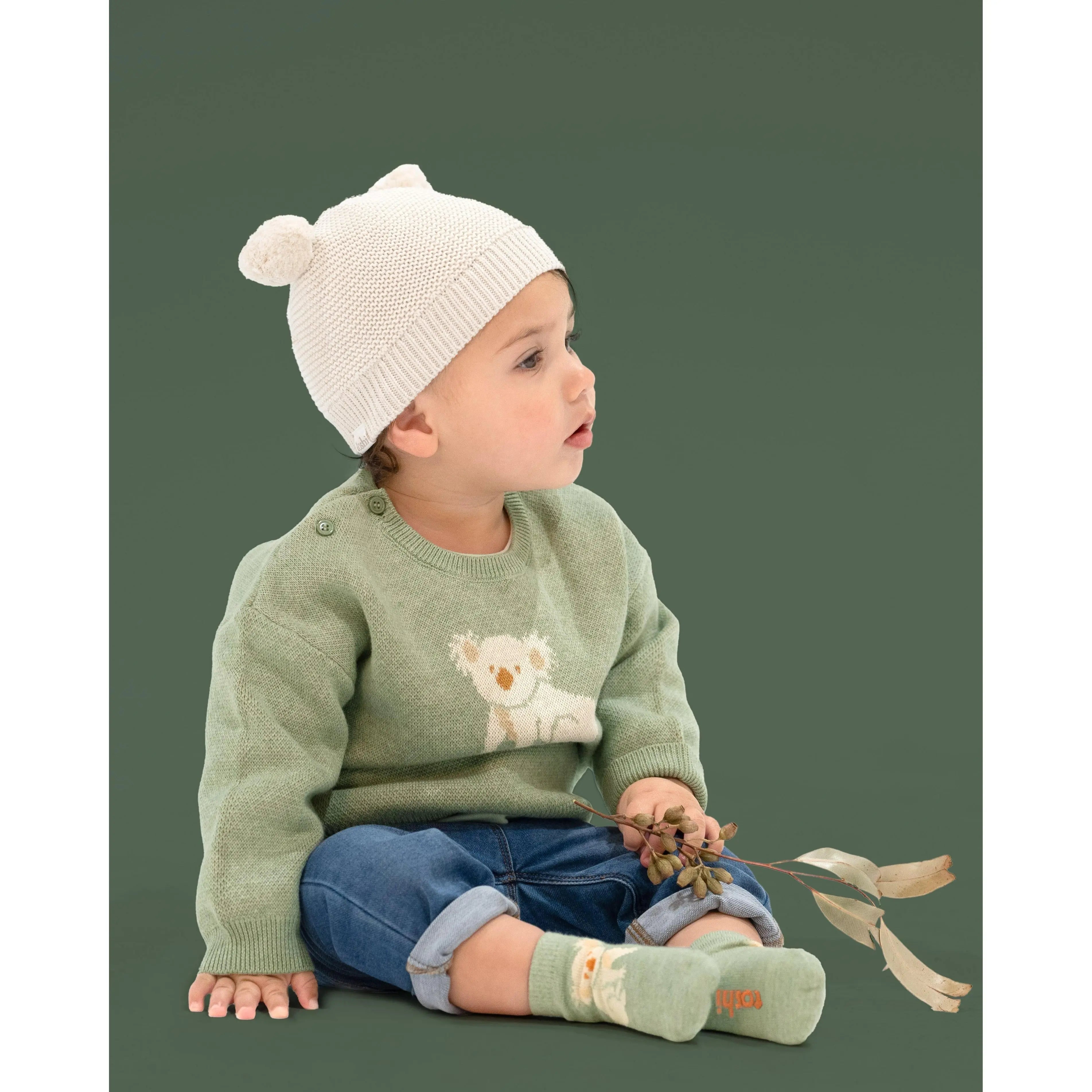 Organic Beanie Snowy Cream
