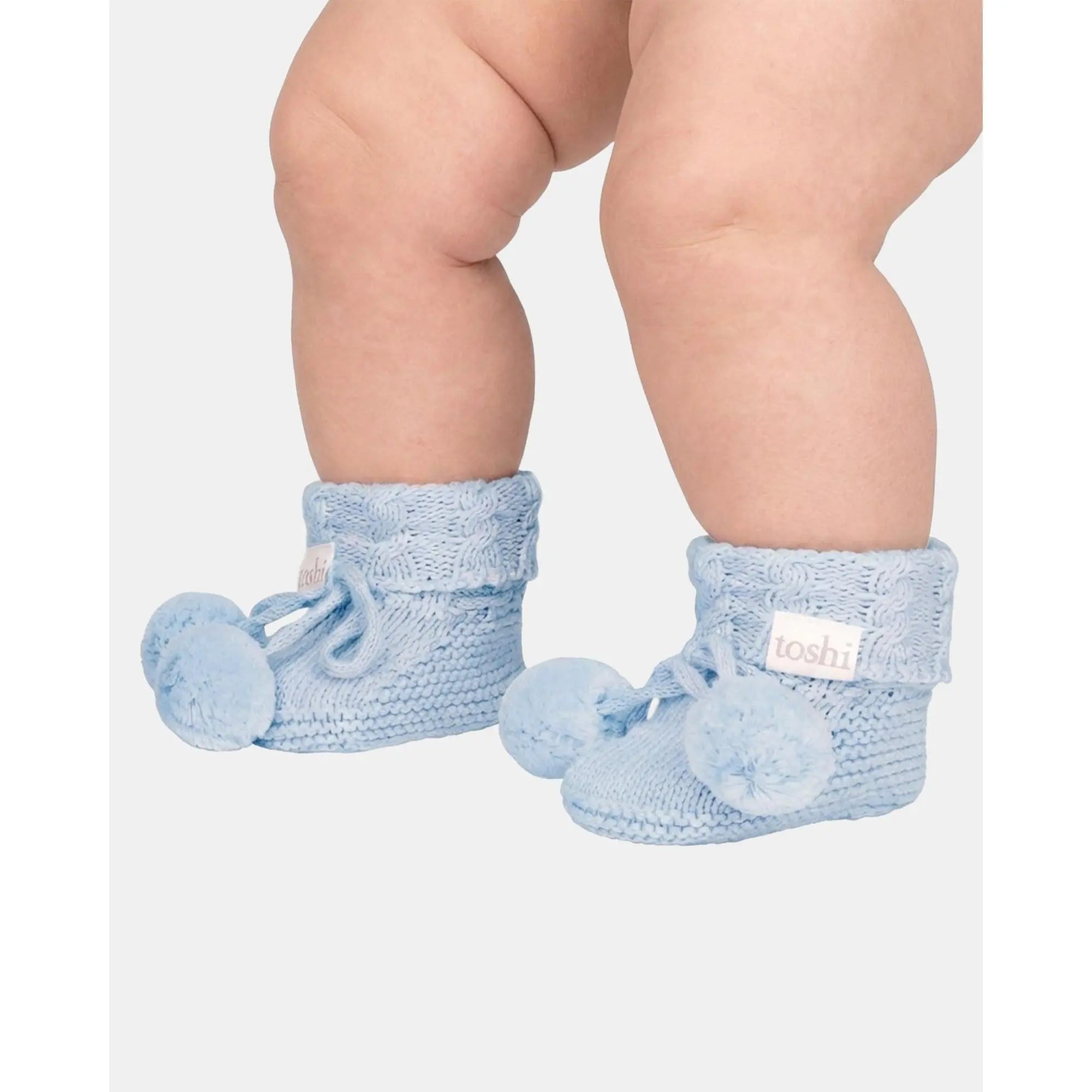 Organic Booties Yummy Bluebell