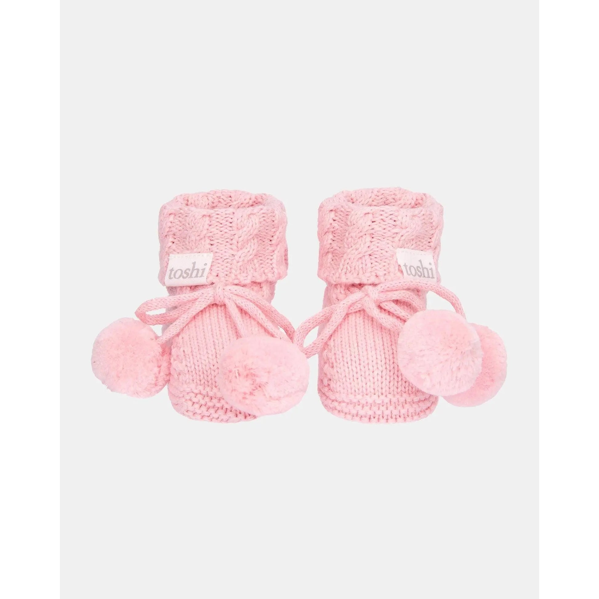 Organic Booties Yummy Misty Rose