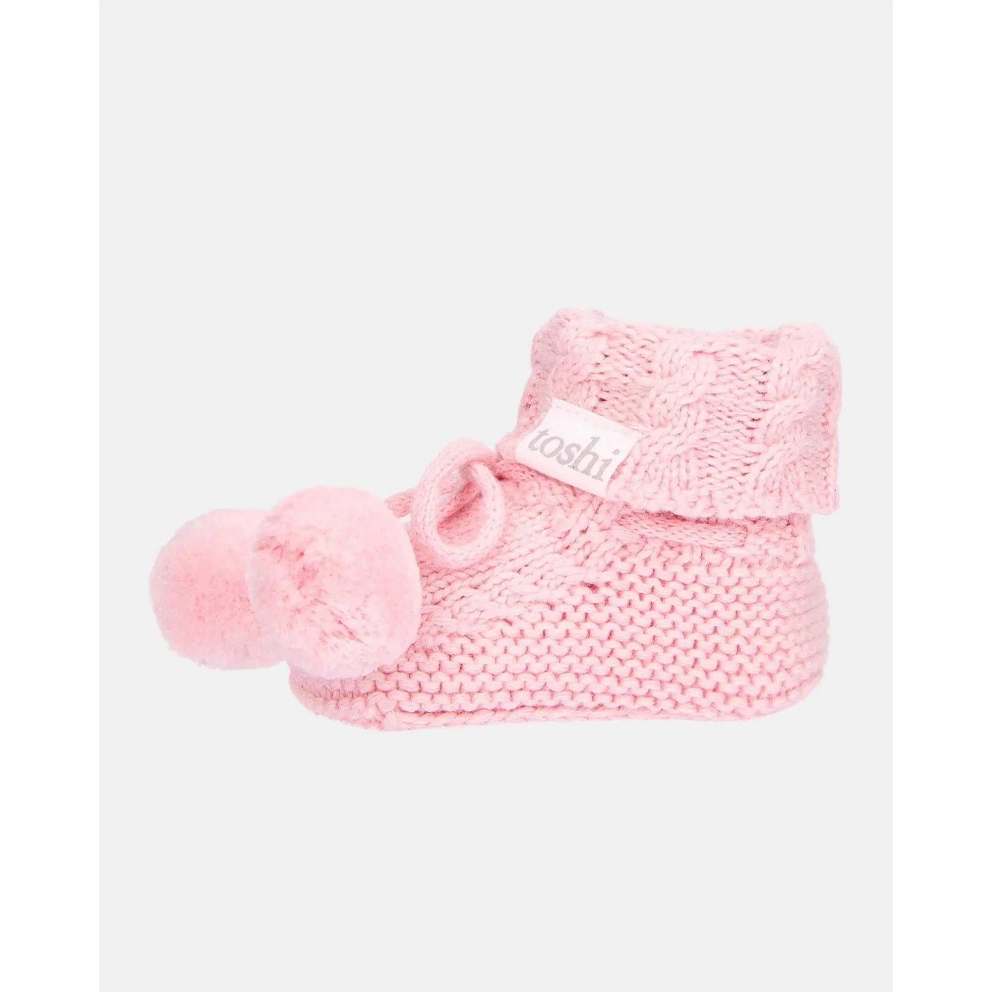 Organic Booties Yummy Misty Rose