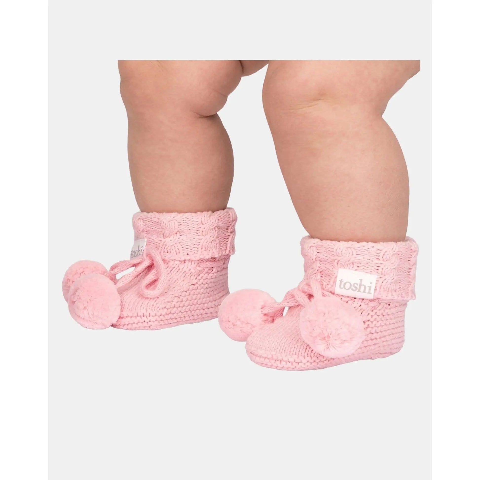 Organic Booties Yummy Misty Rose