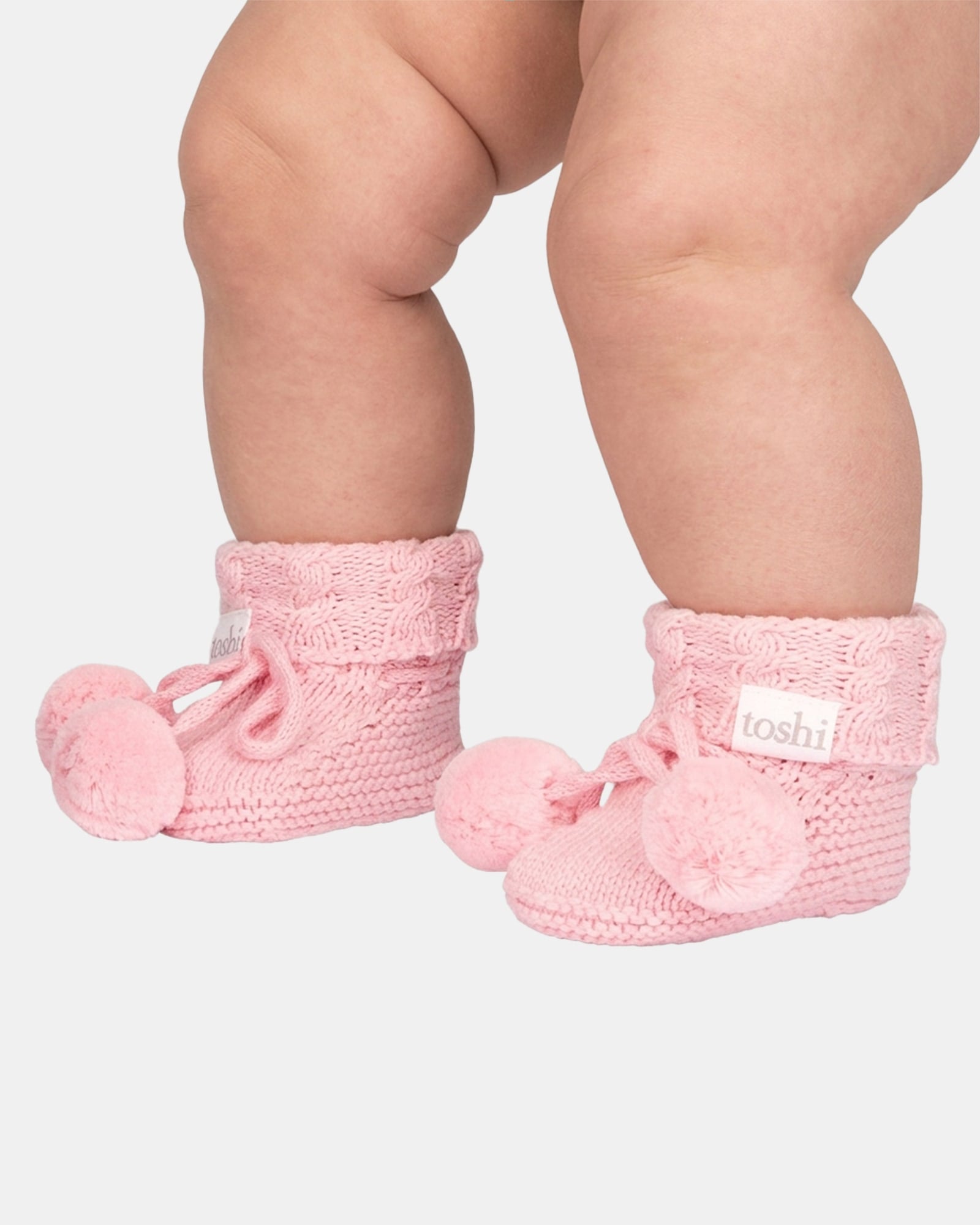 Organic Booties Yummy Misty Rose