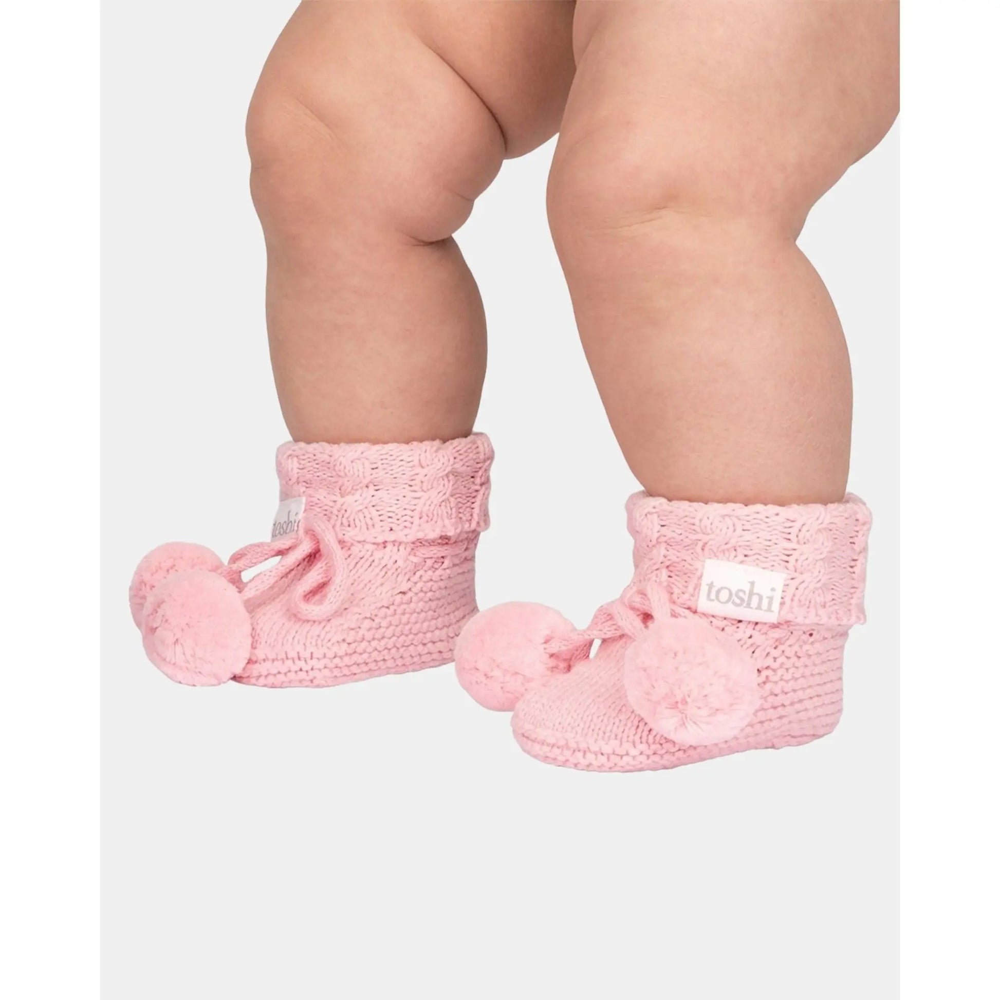 Organic Booties Yummy Misty Rose