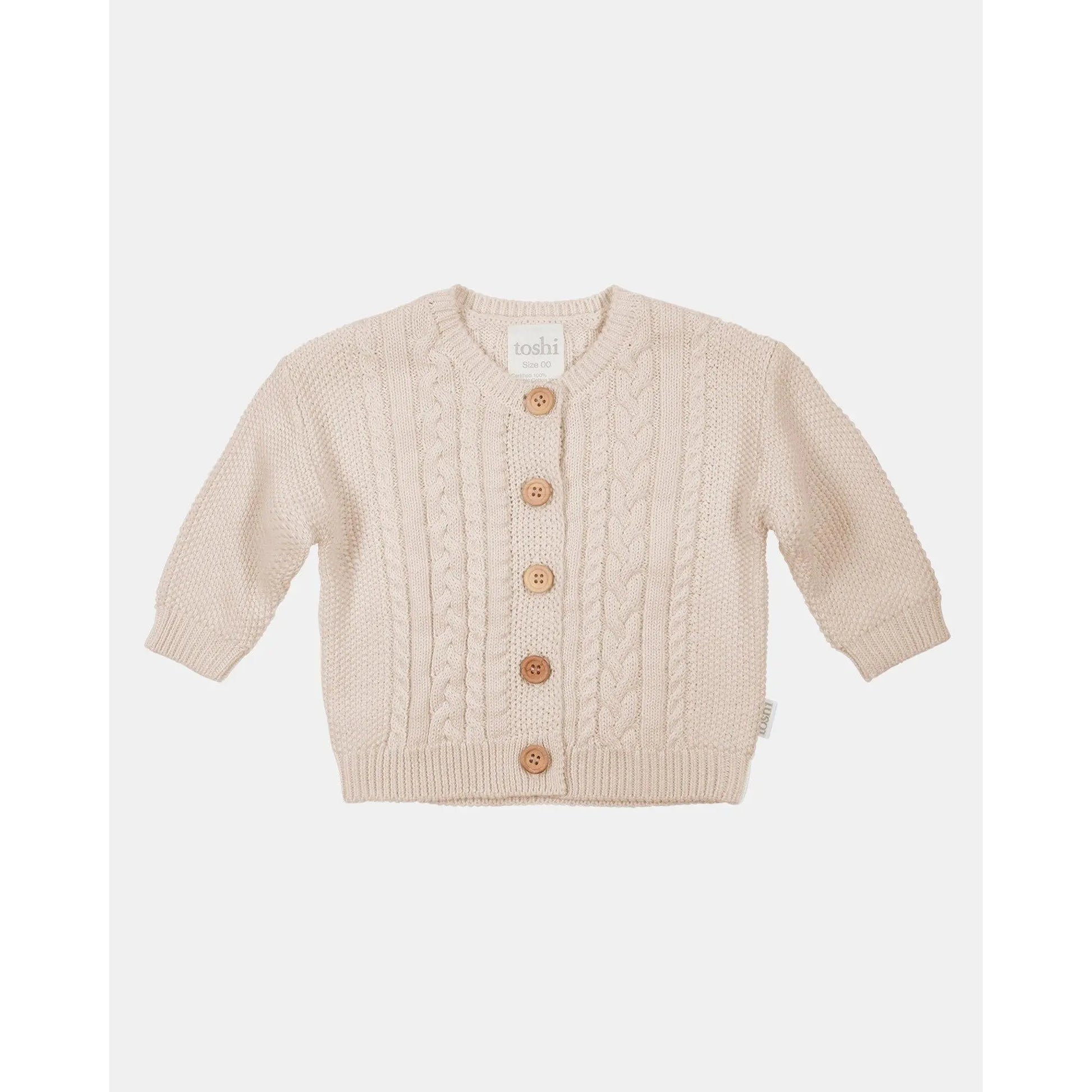 Organic Cardigan Yummy Oatmeal