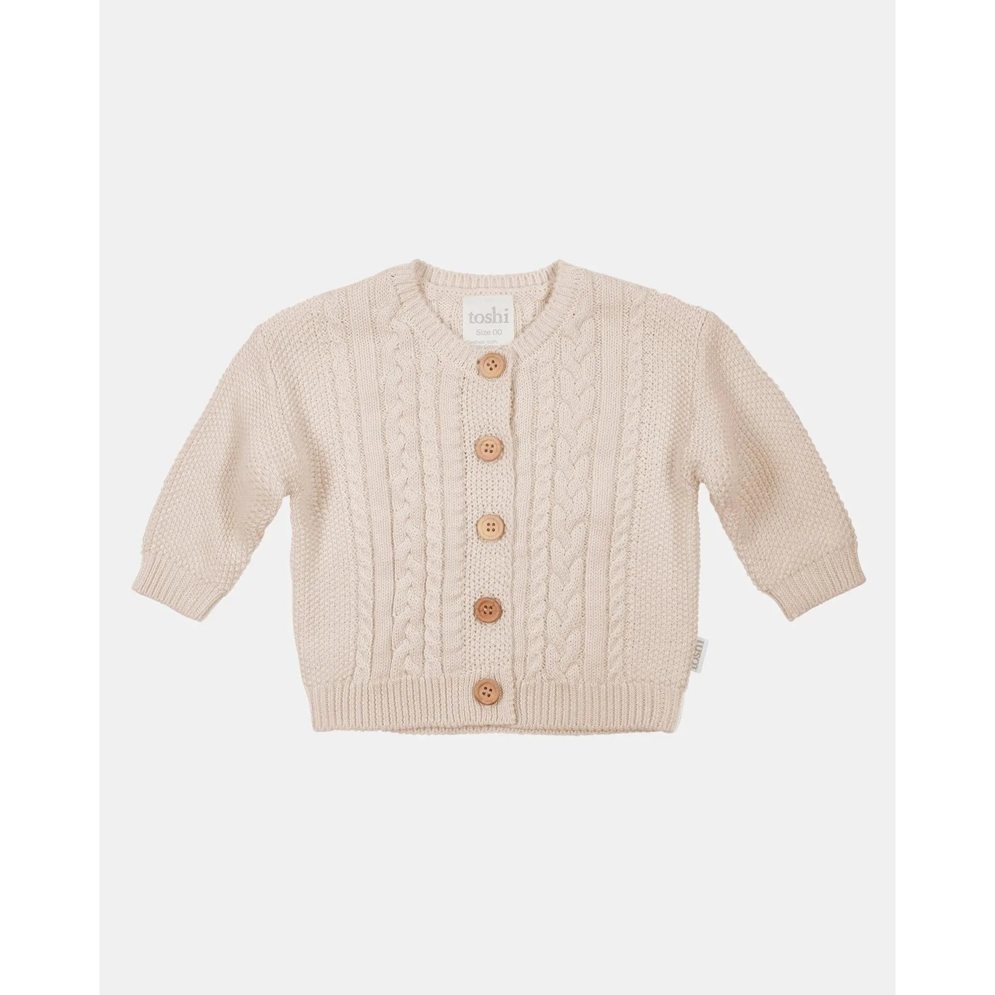 Organic Cardigan Yummy Oatmeal