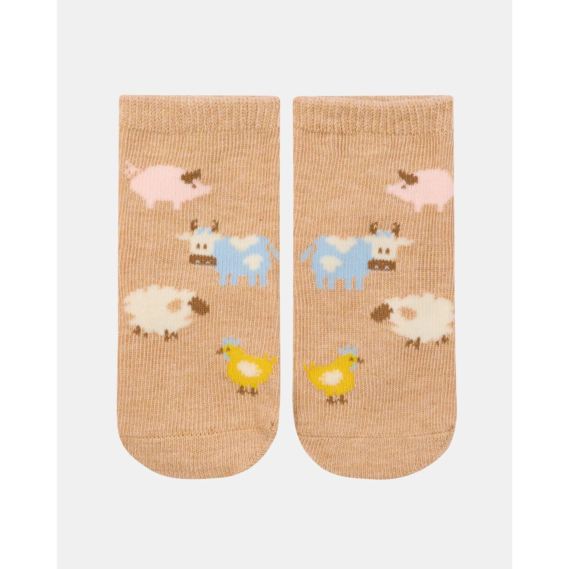 Organic Socks Ankle Jacquard Farm Buddies
