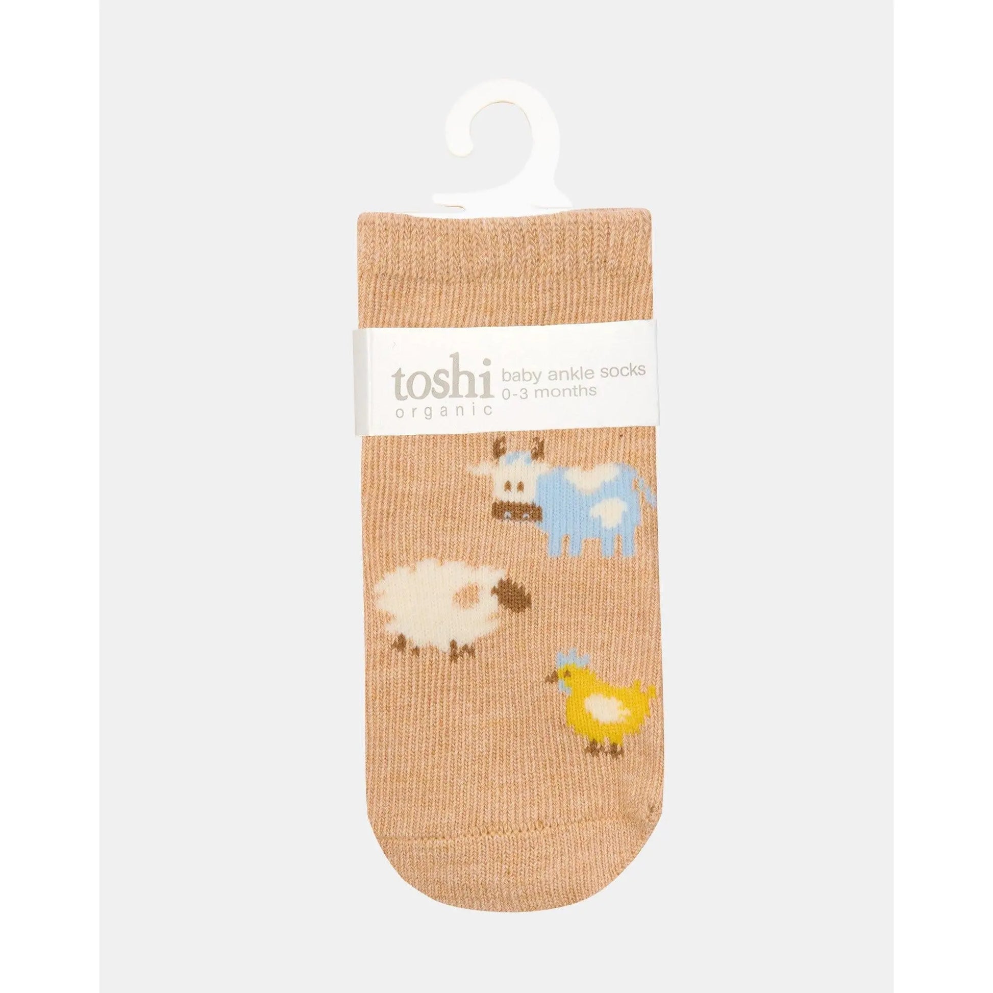 Organic Socks Ankle Jacquard Farm Buddies