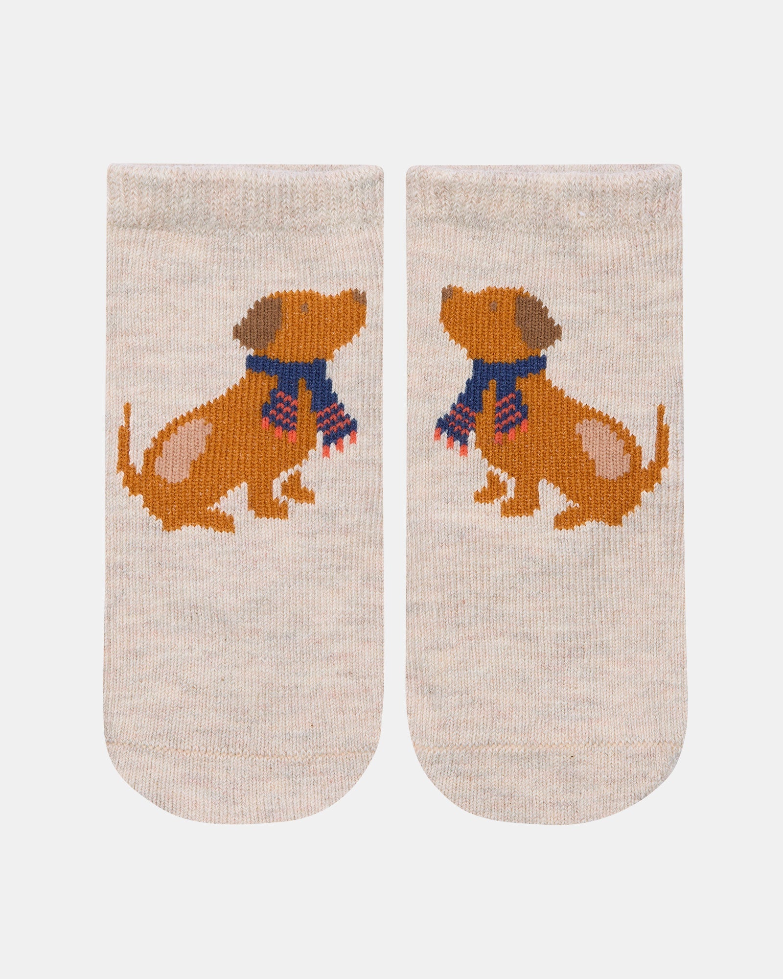 Organic Socks Ankle Jacquard Puppy Dog