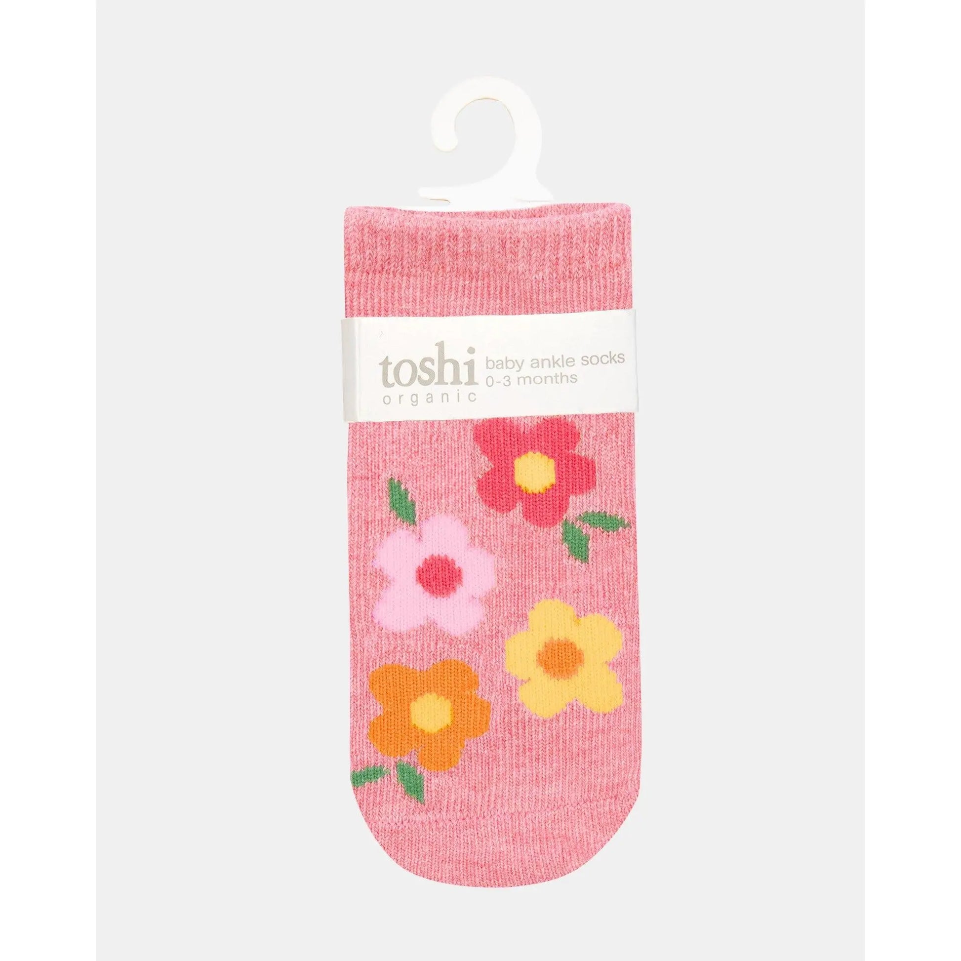 Organic Socks Ankle Jacquard Rosie Posie