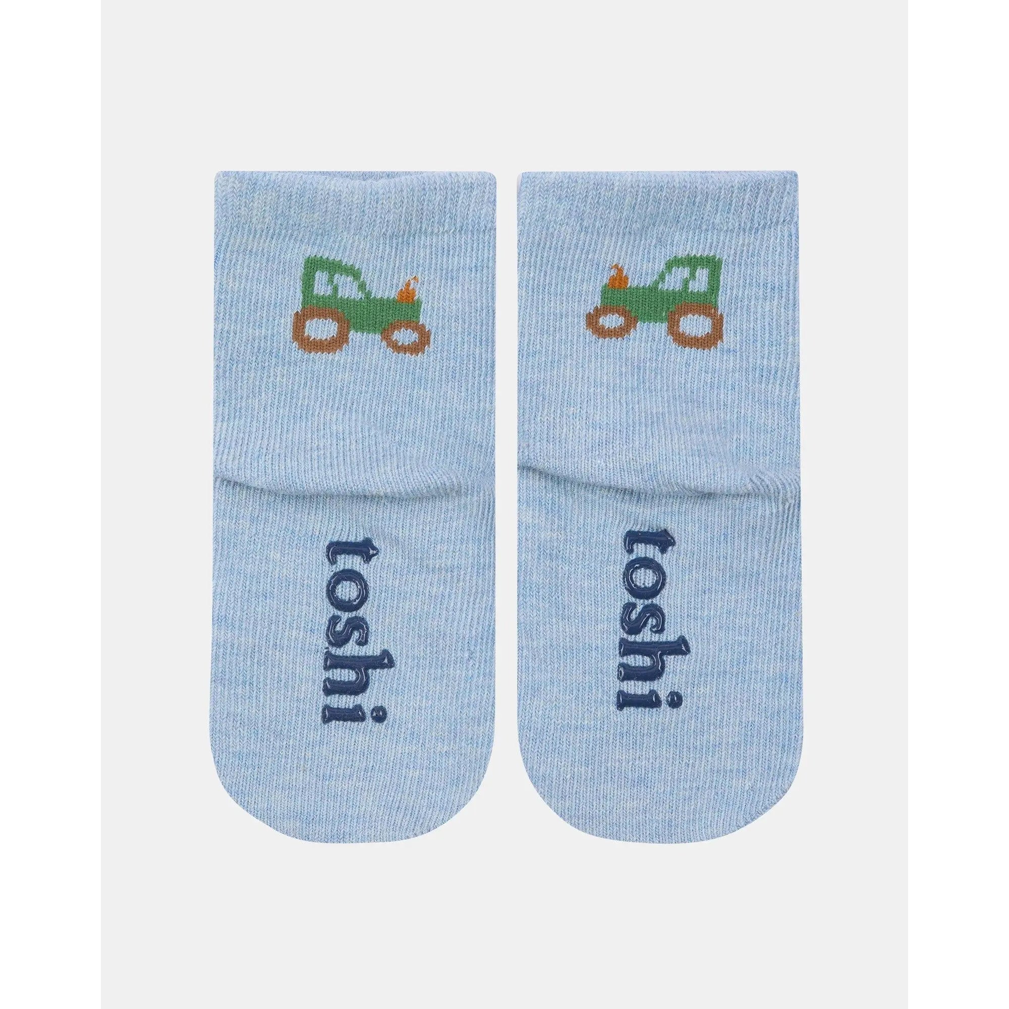 Organic Socks Ankle Jacquard Tiny Tractors