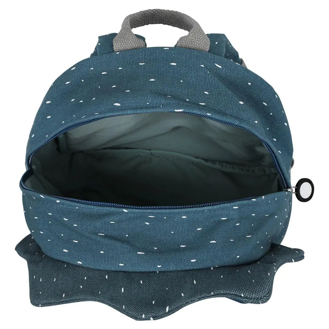 Padded adjustable shoulder straps on Trixie Mr. Triceratops kids backpack
