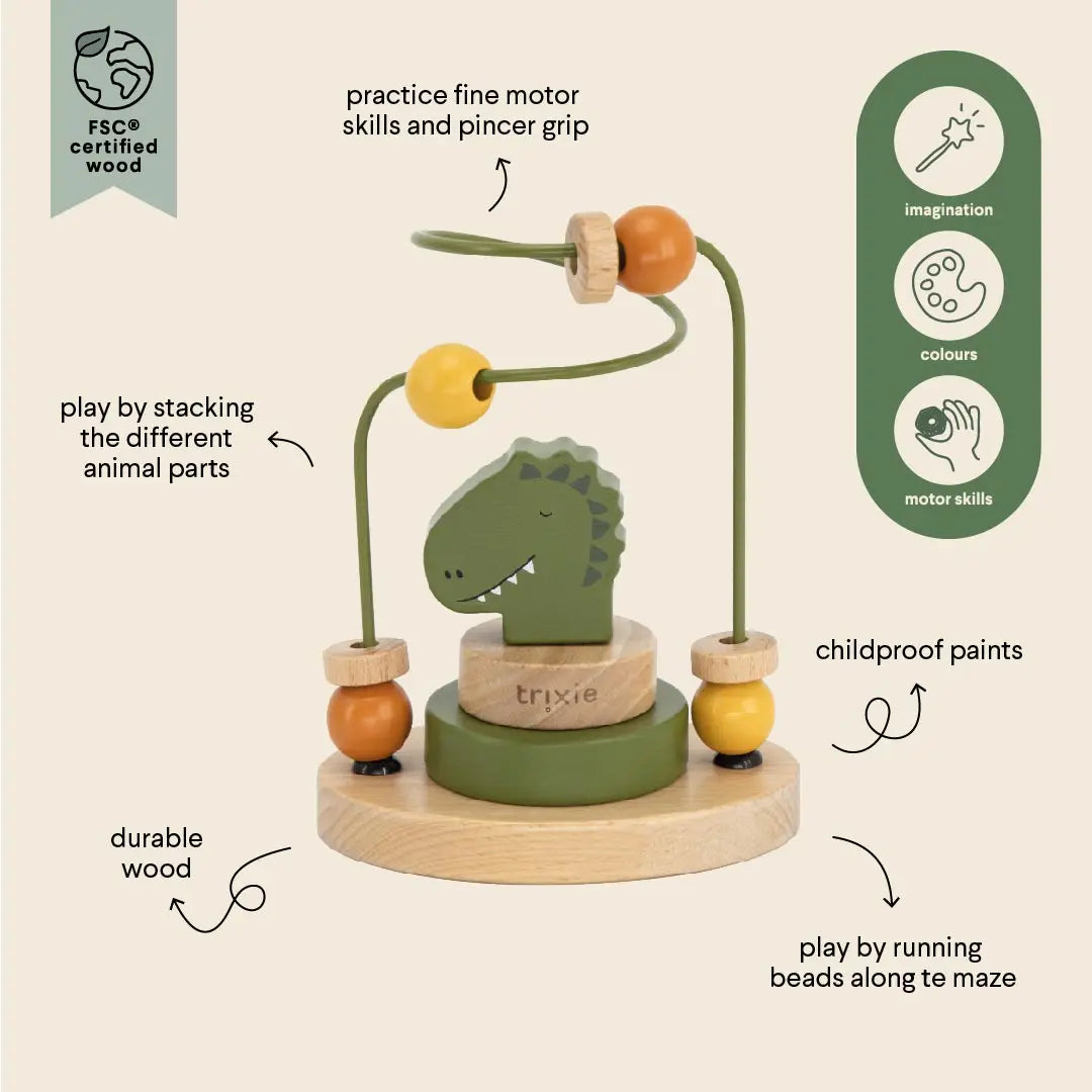 Trixie Mrs. Cat wooden bead maze – eco-friendly FSC certified toddler activity toy