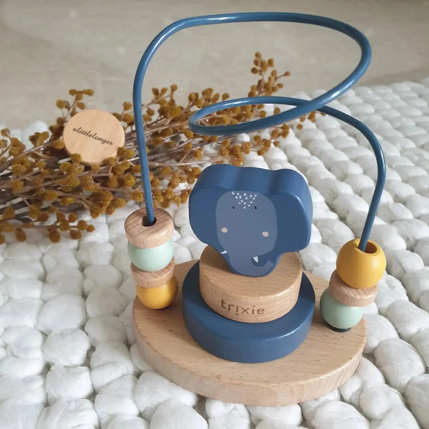 Wooden beads maze - Mrs. Elephant