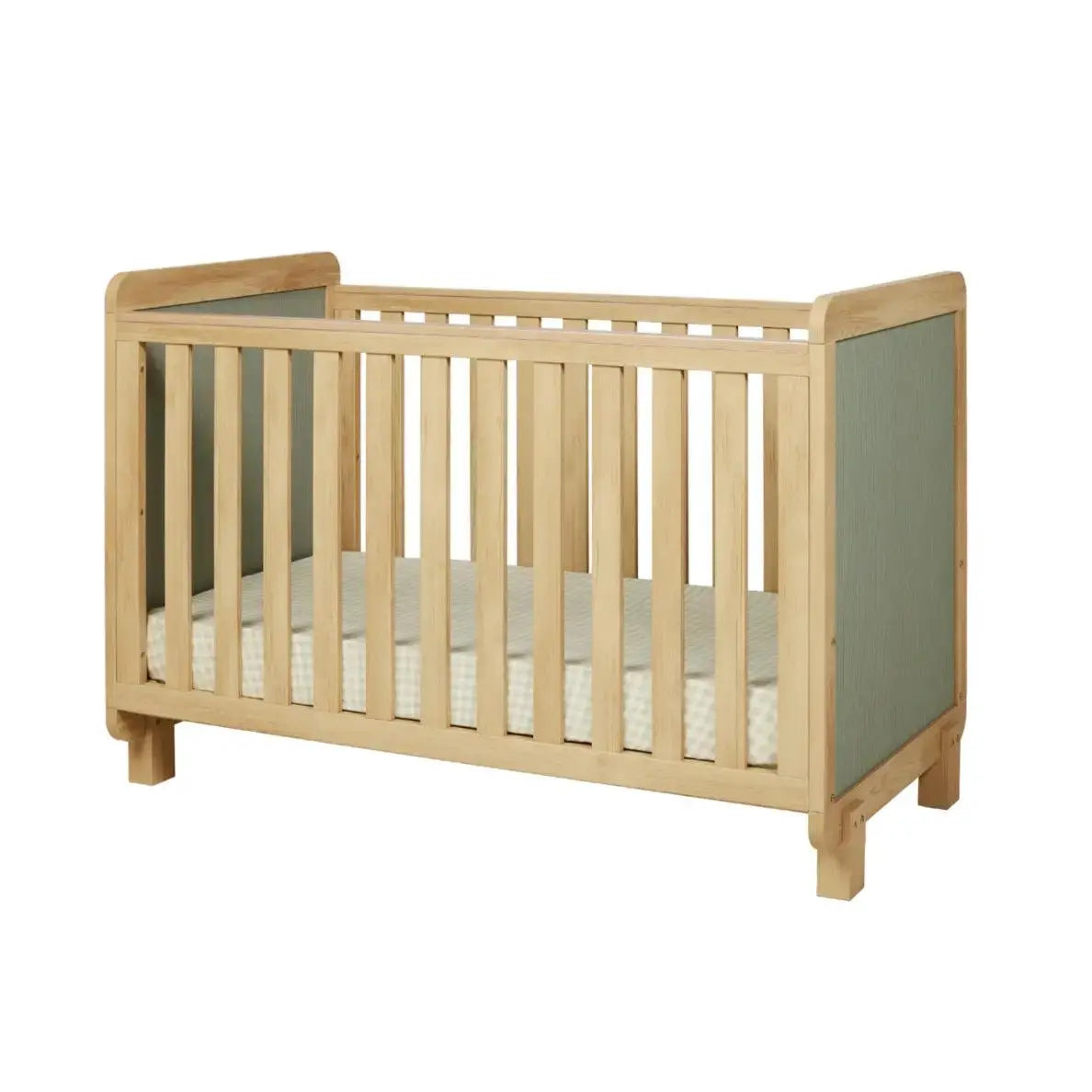 Tutti Bambini Kuba Cot - Sage Weave & Golden Oak