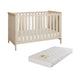 Tutti Bambini Misha Cot + Mattress - Mushroom & Golden Oak