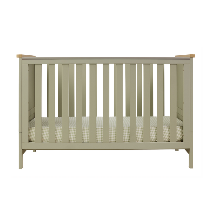 Tutti Bambini Misha Cot + Mattress - Sage & Golden Oak
