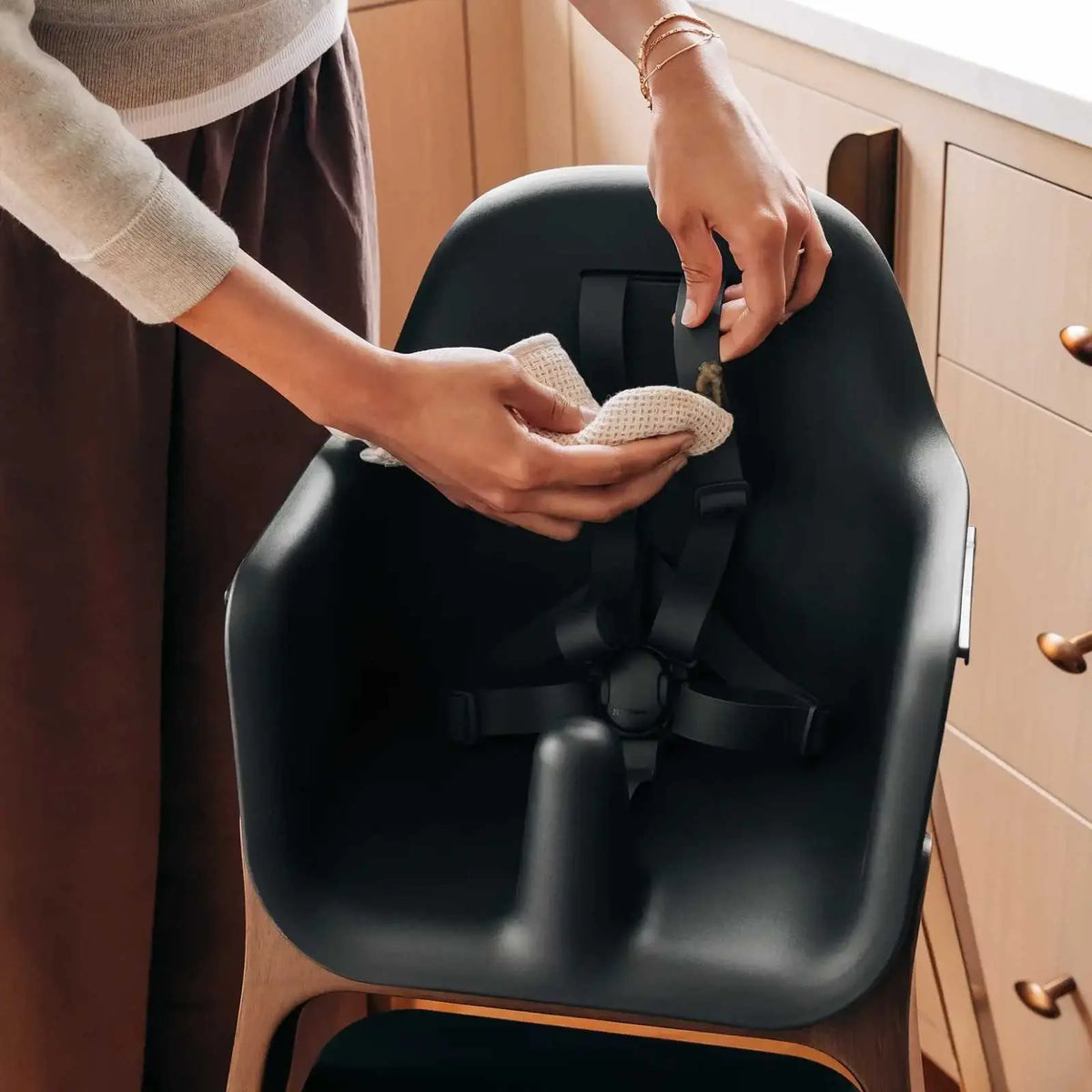 UPPAbaby Ciro V2 high chair at the family dining table (shown in Anya)