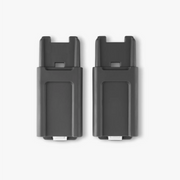 UPPAbaby Cruz V2 Upper Adapters in black, set of two shown fitted to the Cruz V2 pram frame