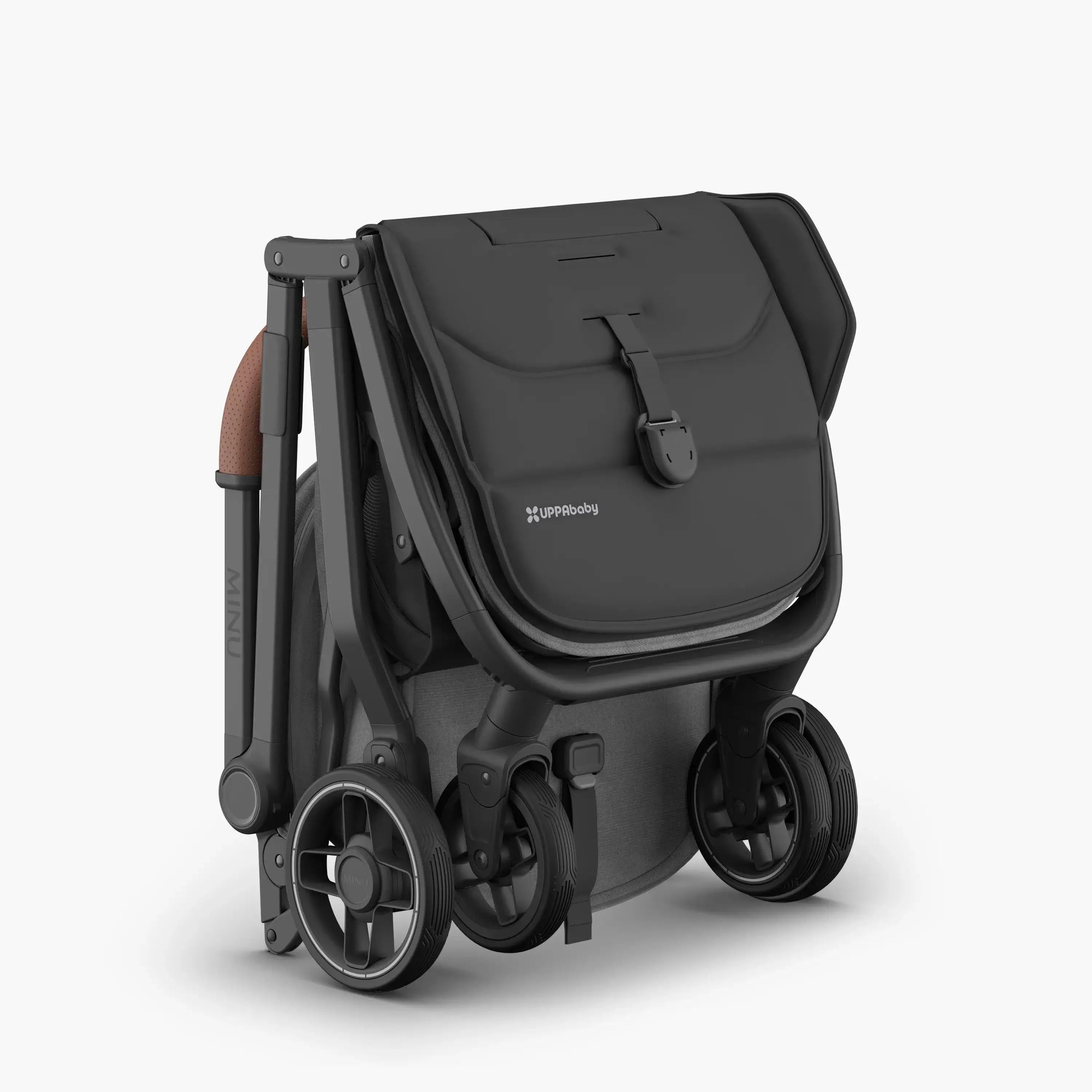 UPPAbaby Minu V3 Stroller - Greyson (Charcoal/Carbon/ Saddle leather)
