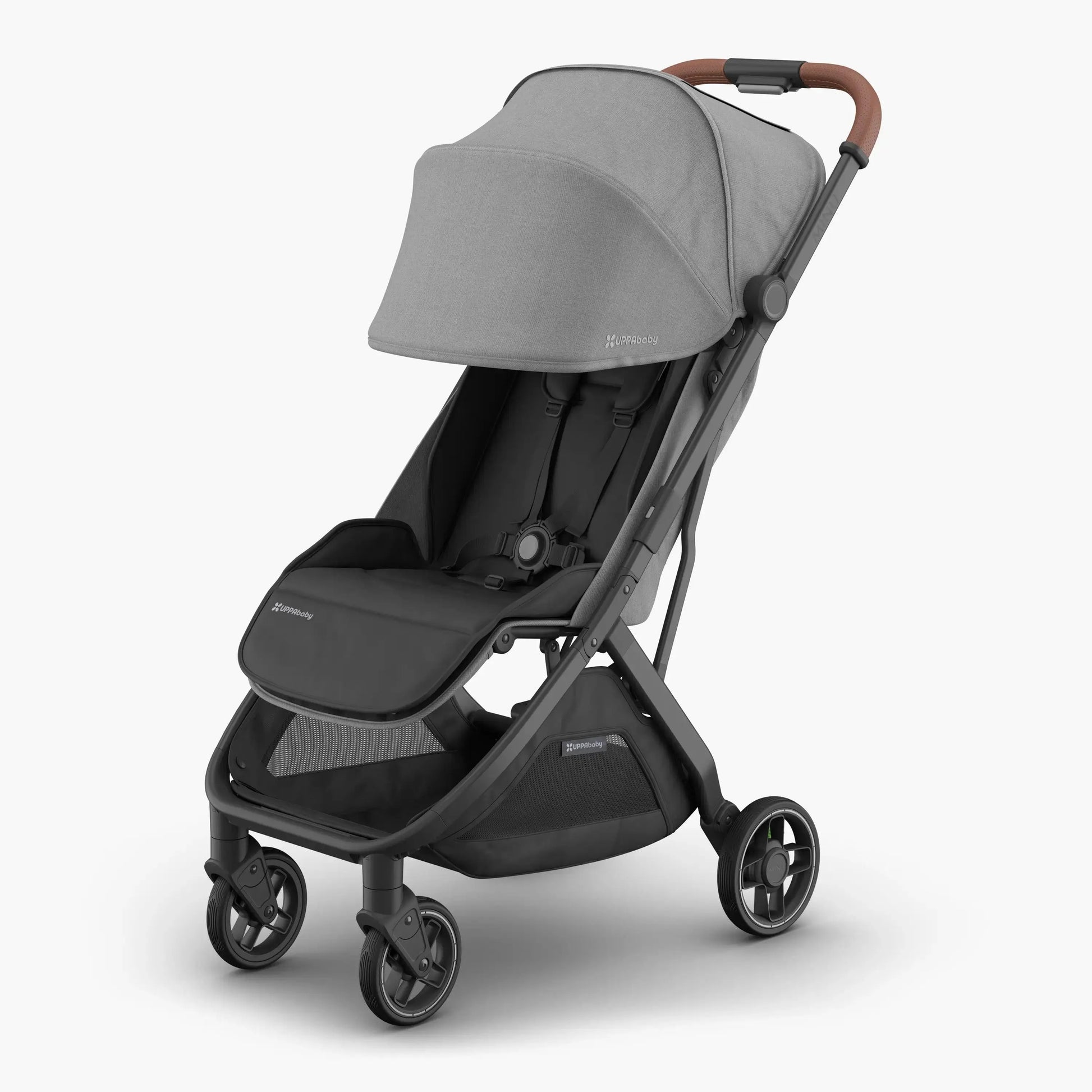 UPPAbaby Minu V3 Stroller - Greyson (Charcoal/Carbon/ Saddle leather)
