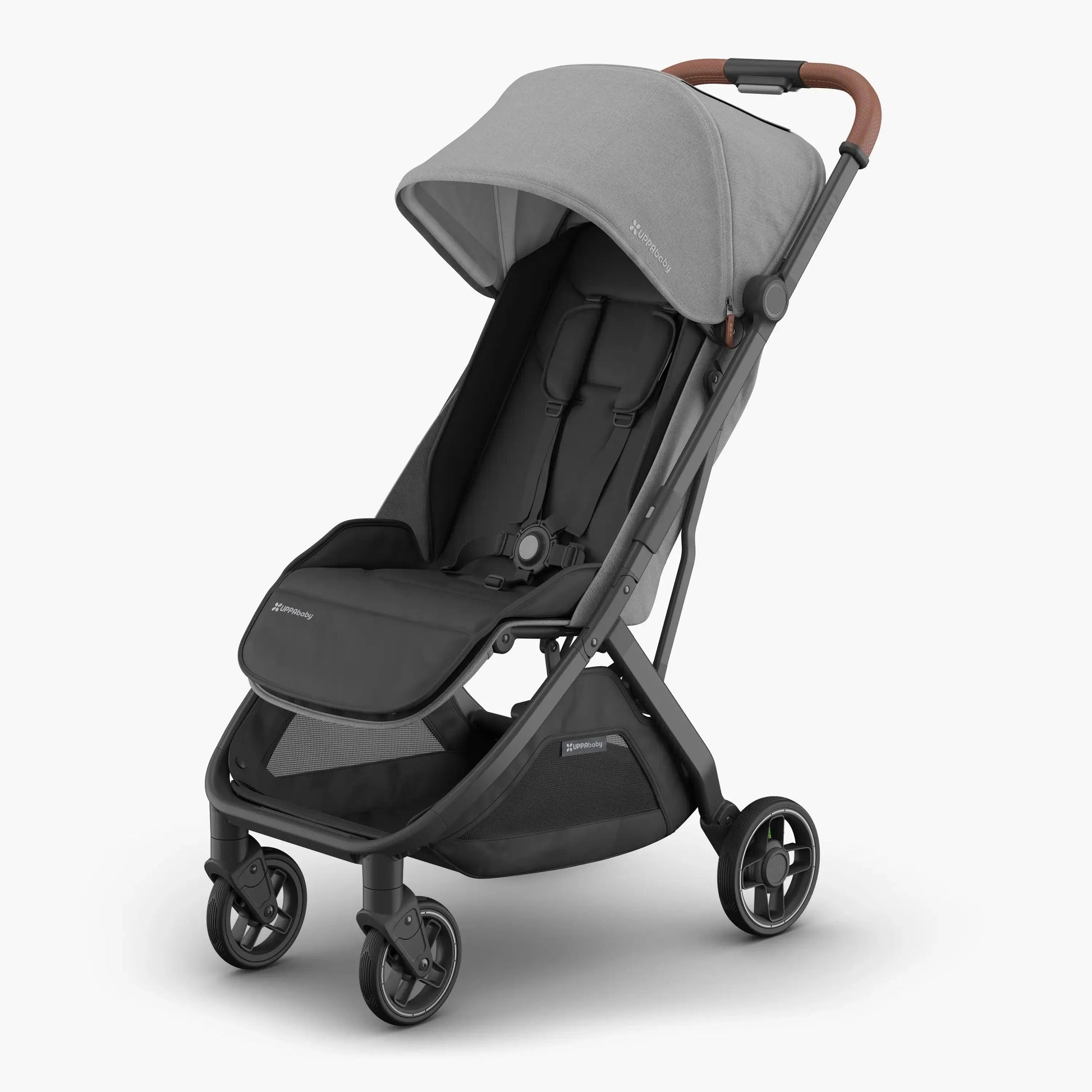 UPPAbaby Minu V3 Stroller - Greyson (Charcoal/Carbon/ Saddle leather)